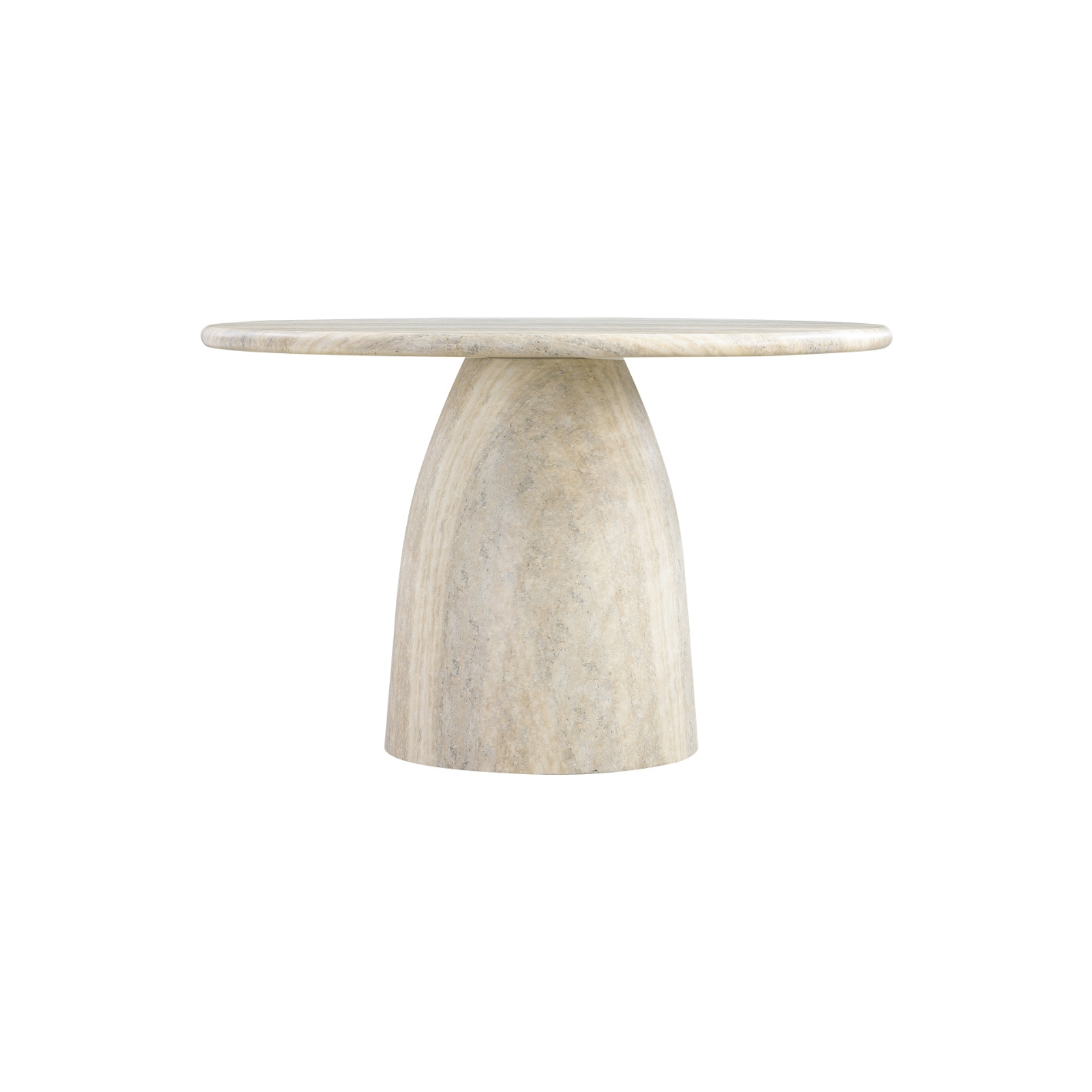 Bronn Travertine Concrete Round Dining Table