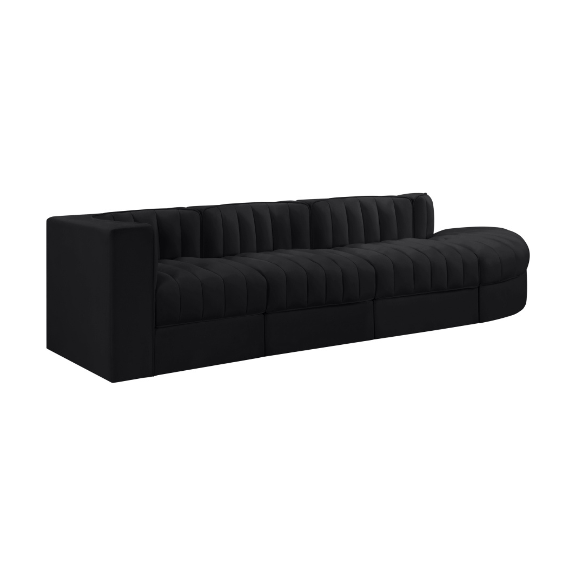 Rumina Velvet 4pc Modular Sectional
