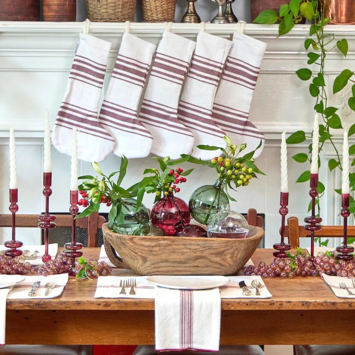 Althea Glass Candlestick Pair