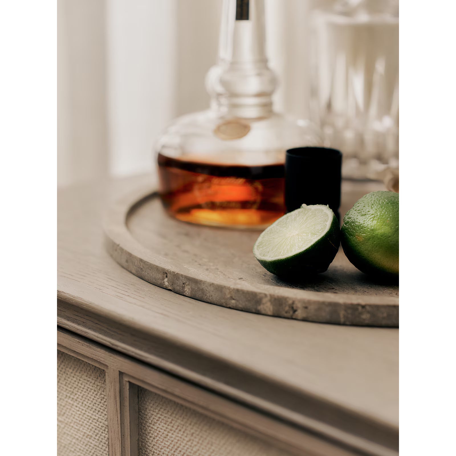 Sutten Round Marble Tray Set