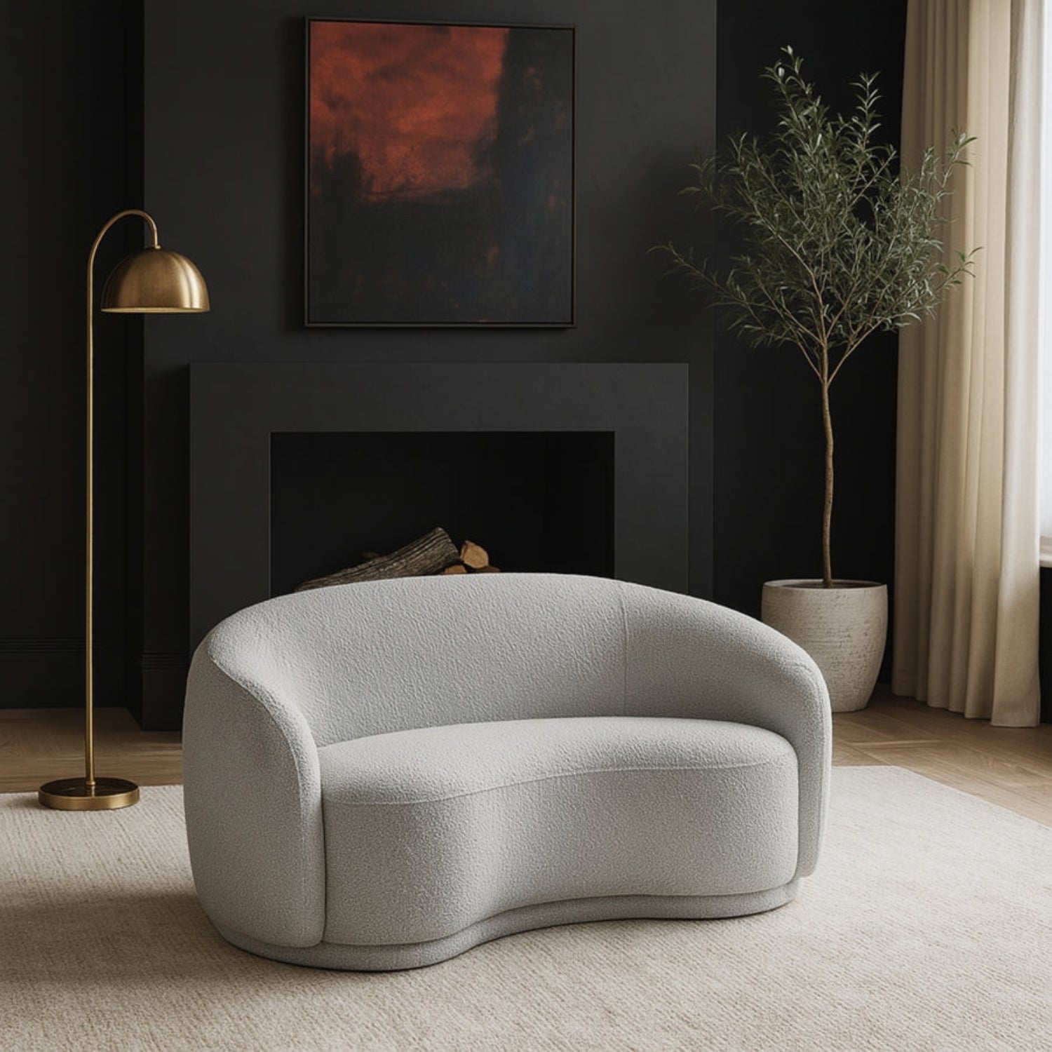 Veris Boucle Loveseat