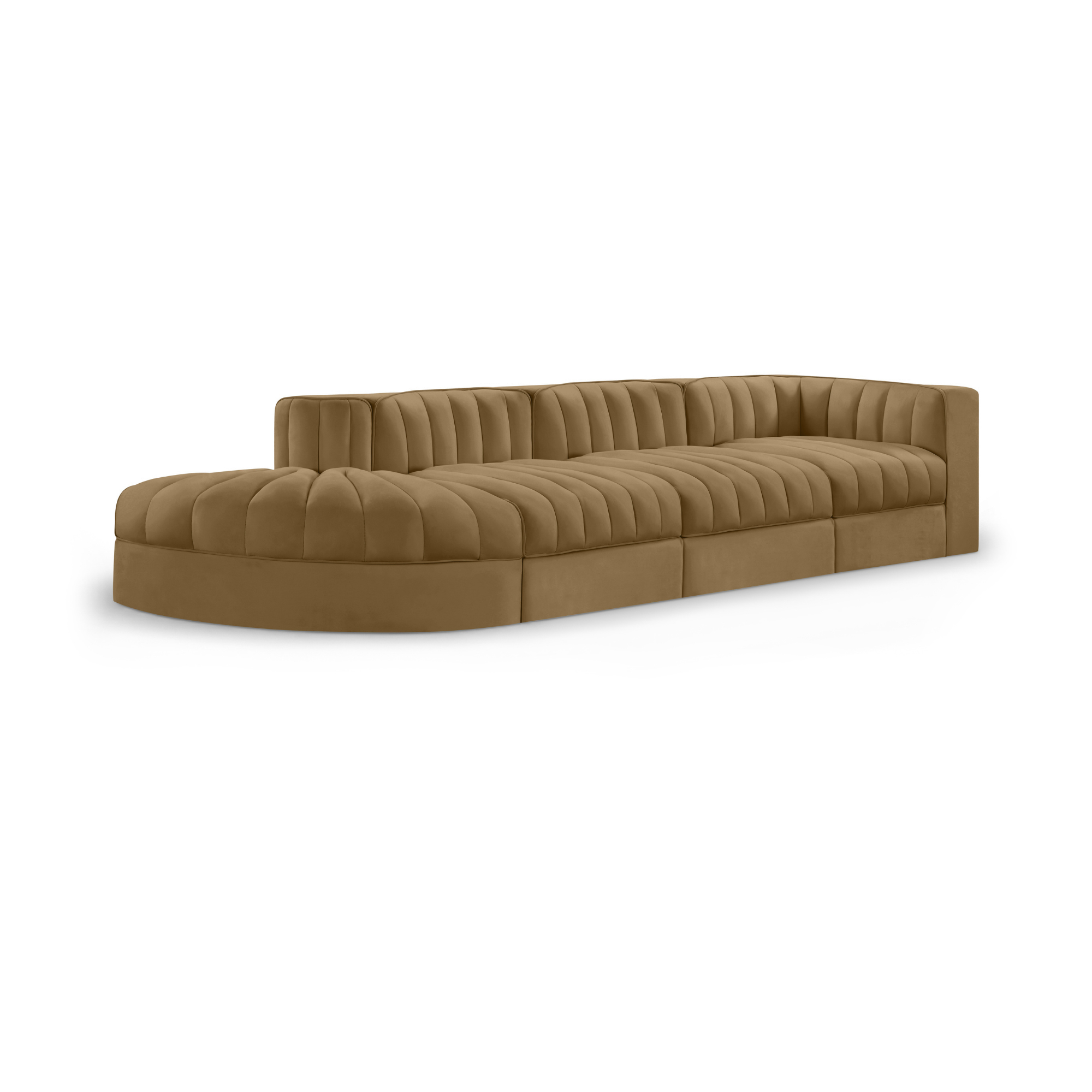 Rumina Velvet 4pc Modular Sectional