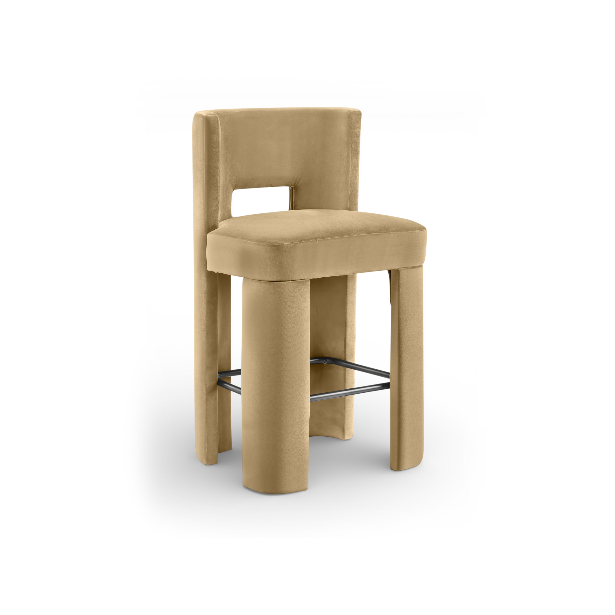 Zylo Velvet Bar Stool, Set of 2