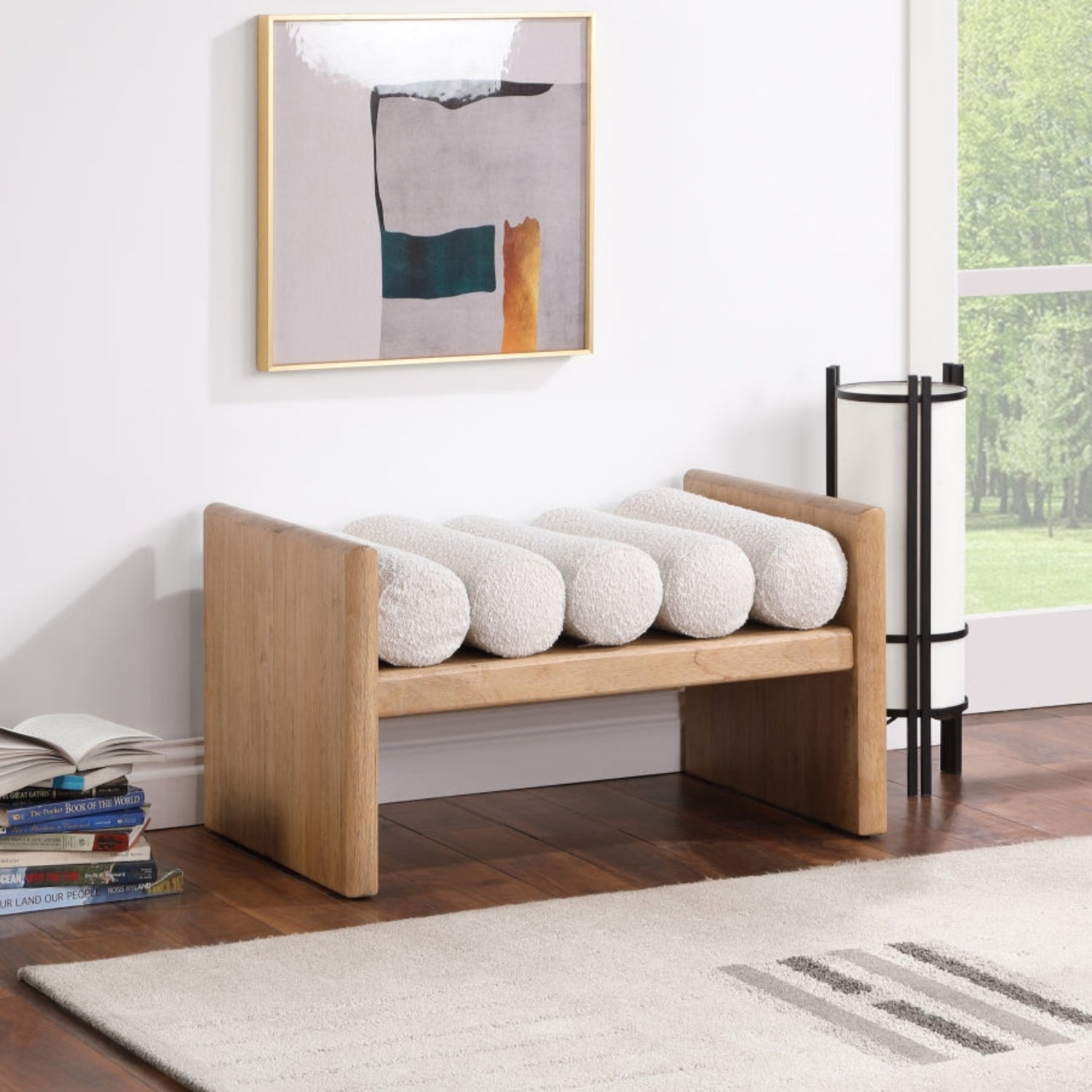 Celia Fabric Bench-Ottomans, Benches + Poufs-StyleMeGHD