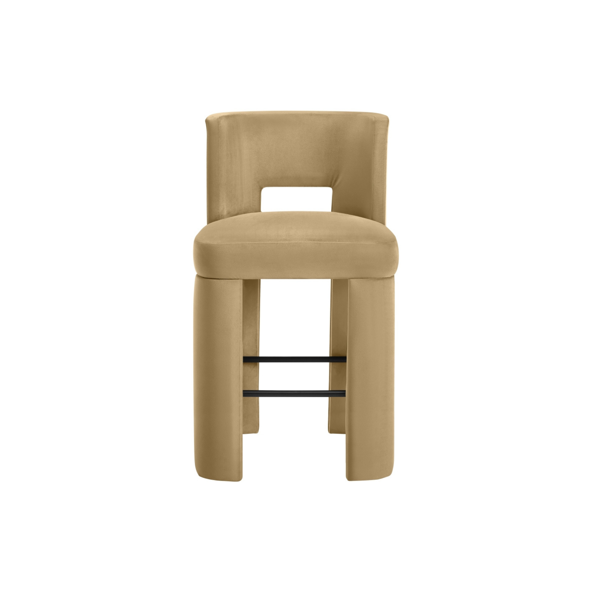 Zylo Velvet Bar Stool, Set of 2