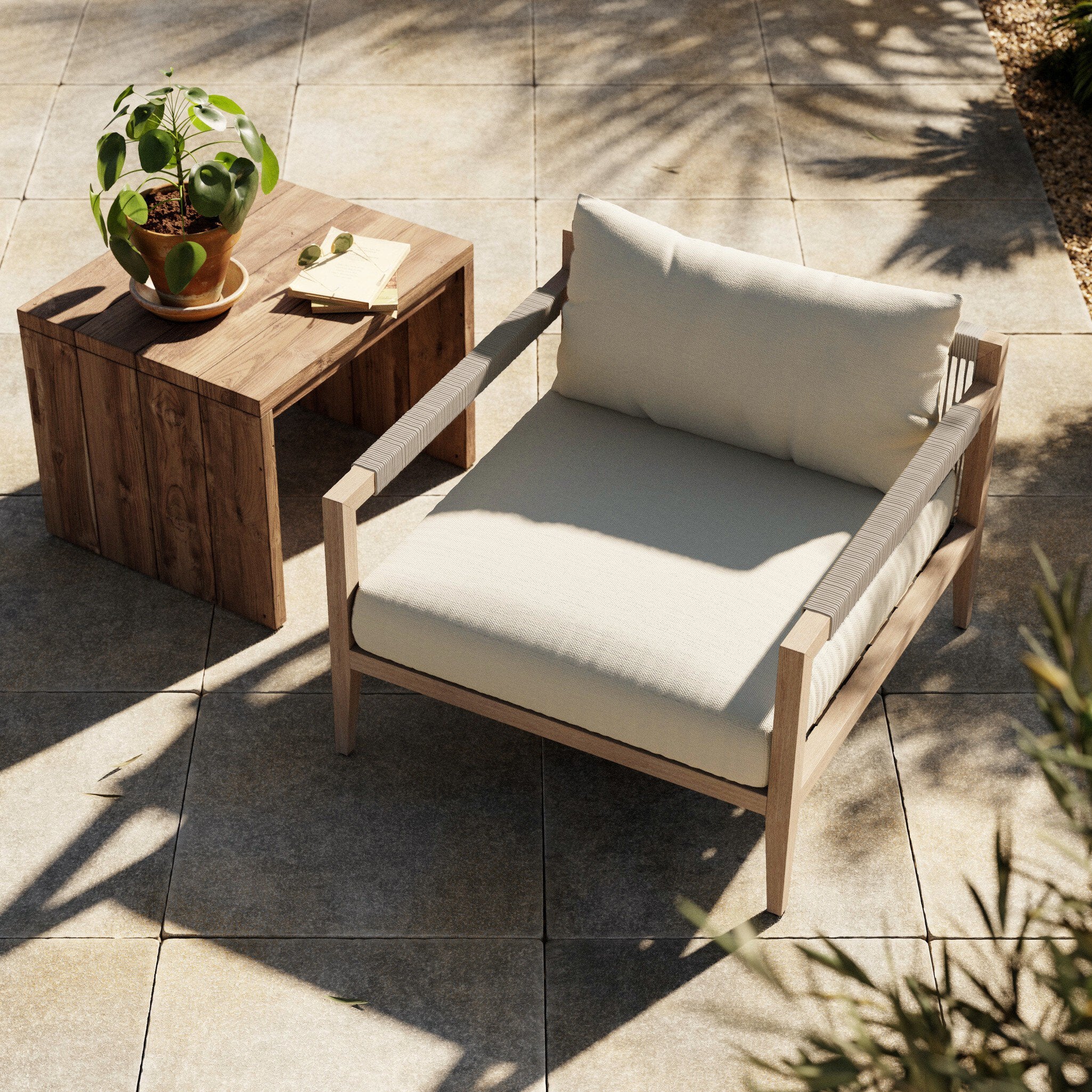 Sherwood Outdoor Chair, Washed Brown