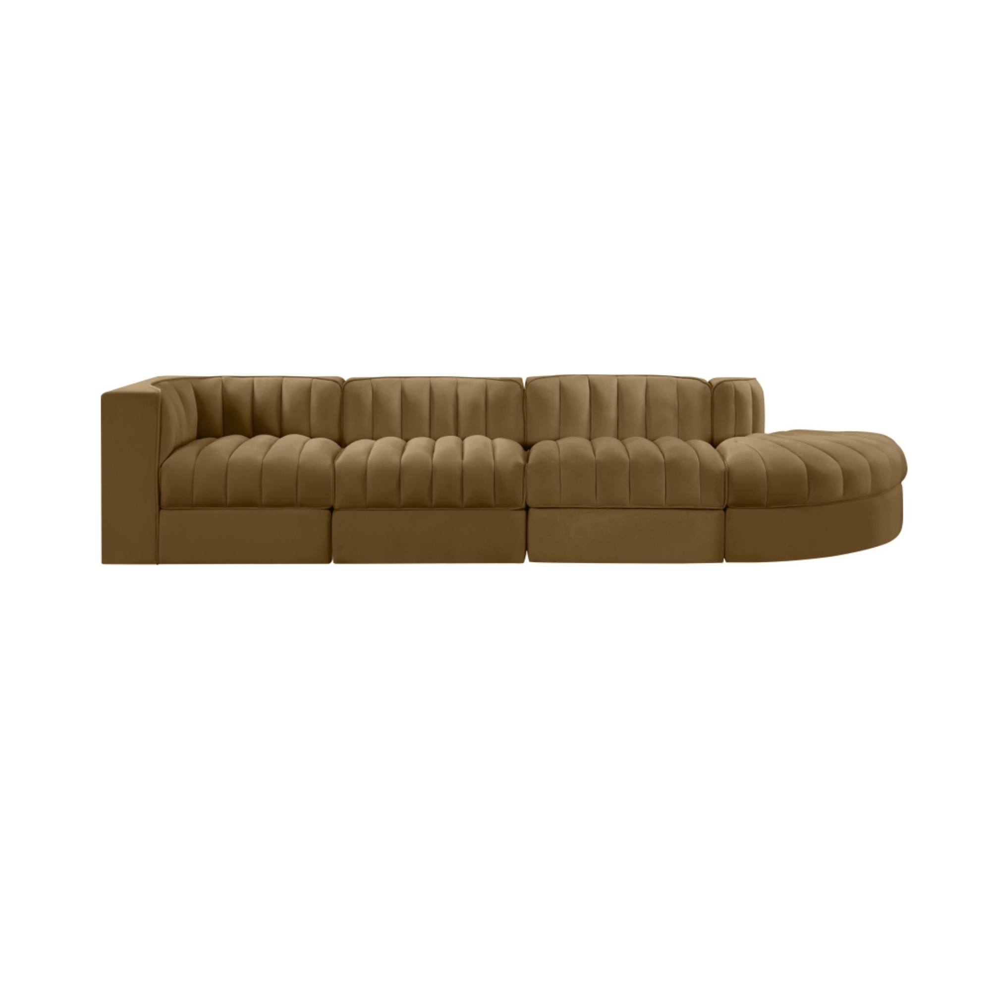 Rumina Velvet 4pc Modular Sectional