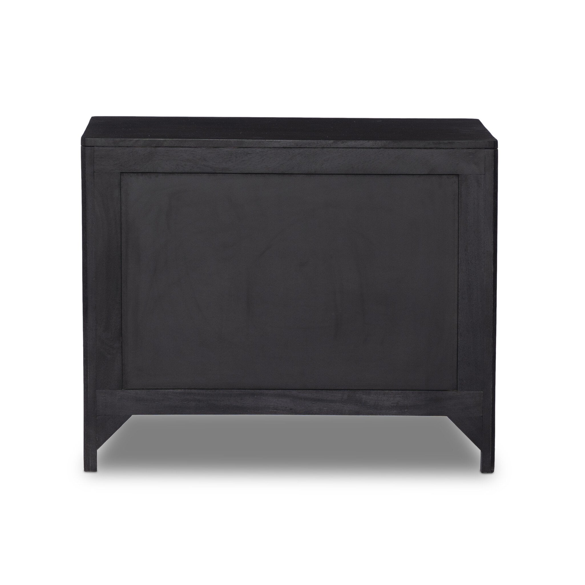 Sydney Large Nightstand BLACK WASH MANGO WITH BLACK CANE - StyleMeGHD - Nightstands