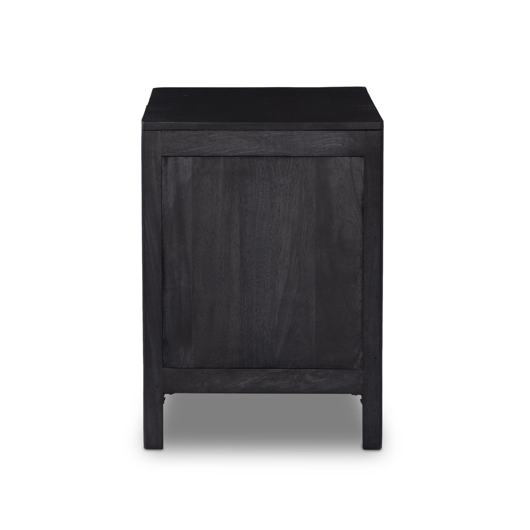 Sydney Large Nightstand BLACK WASH MANGO WITH BLACK CANE - StyleMeGHD - Nightstands