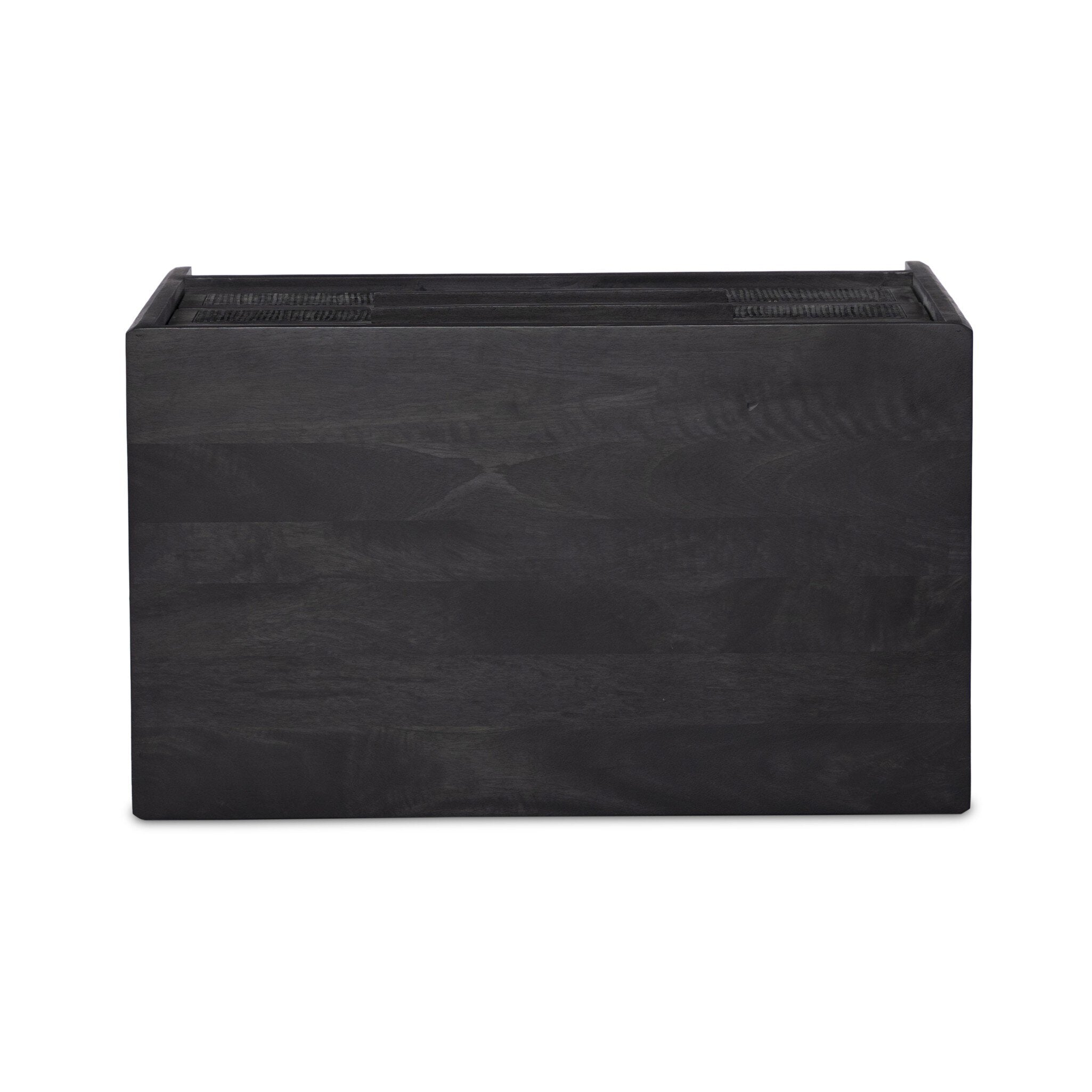 Sydney Large Nightstand BLACK WASH MANGO WITH BLACK CANE - StyleMeGHD - Nightstands