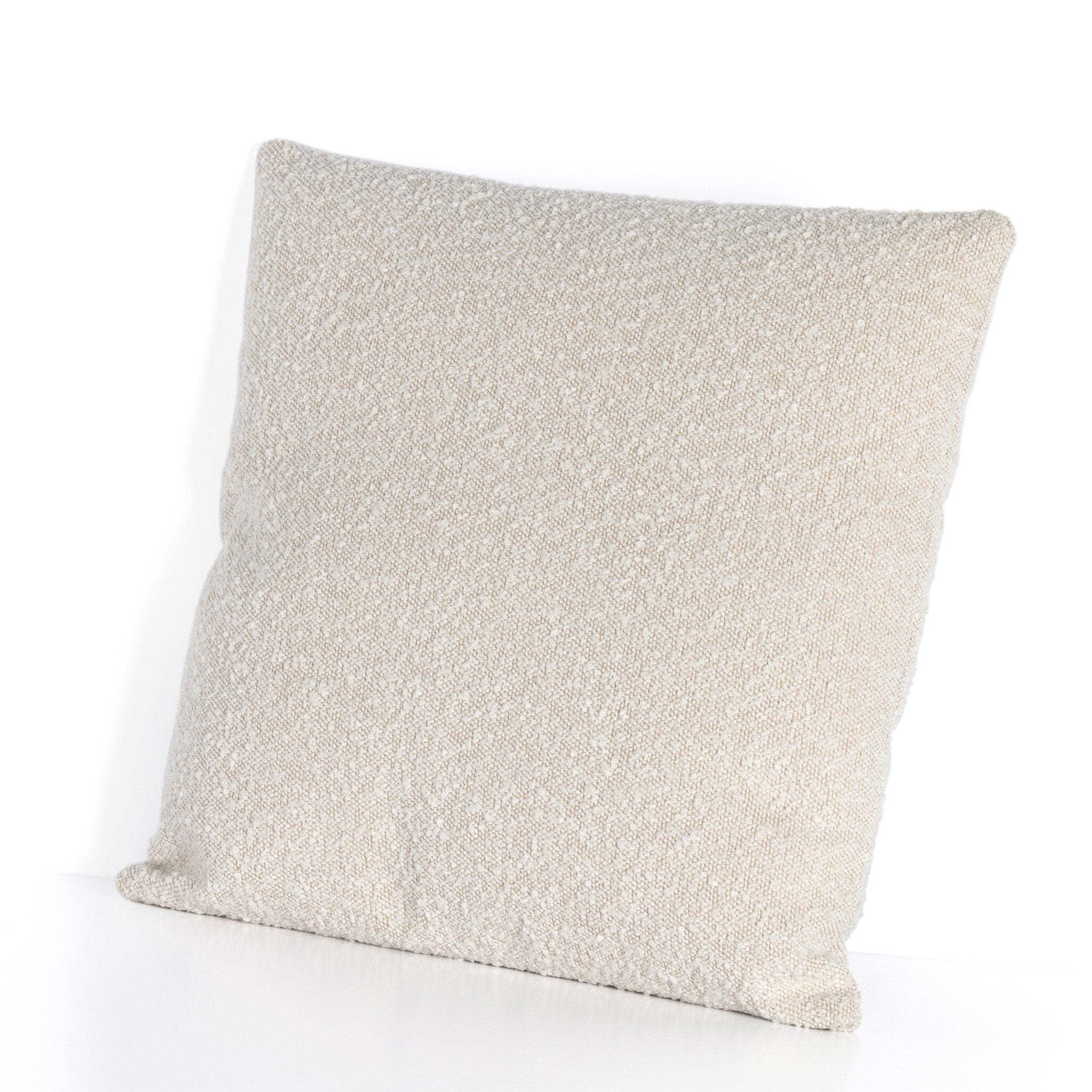 Boucle & Leather Pillow