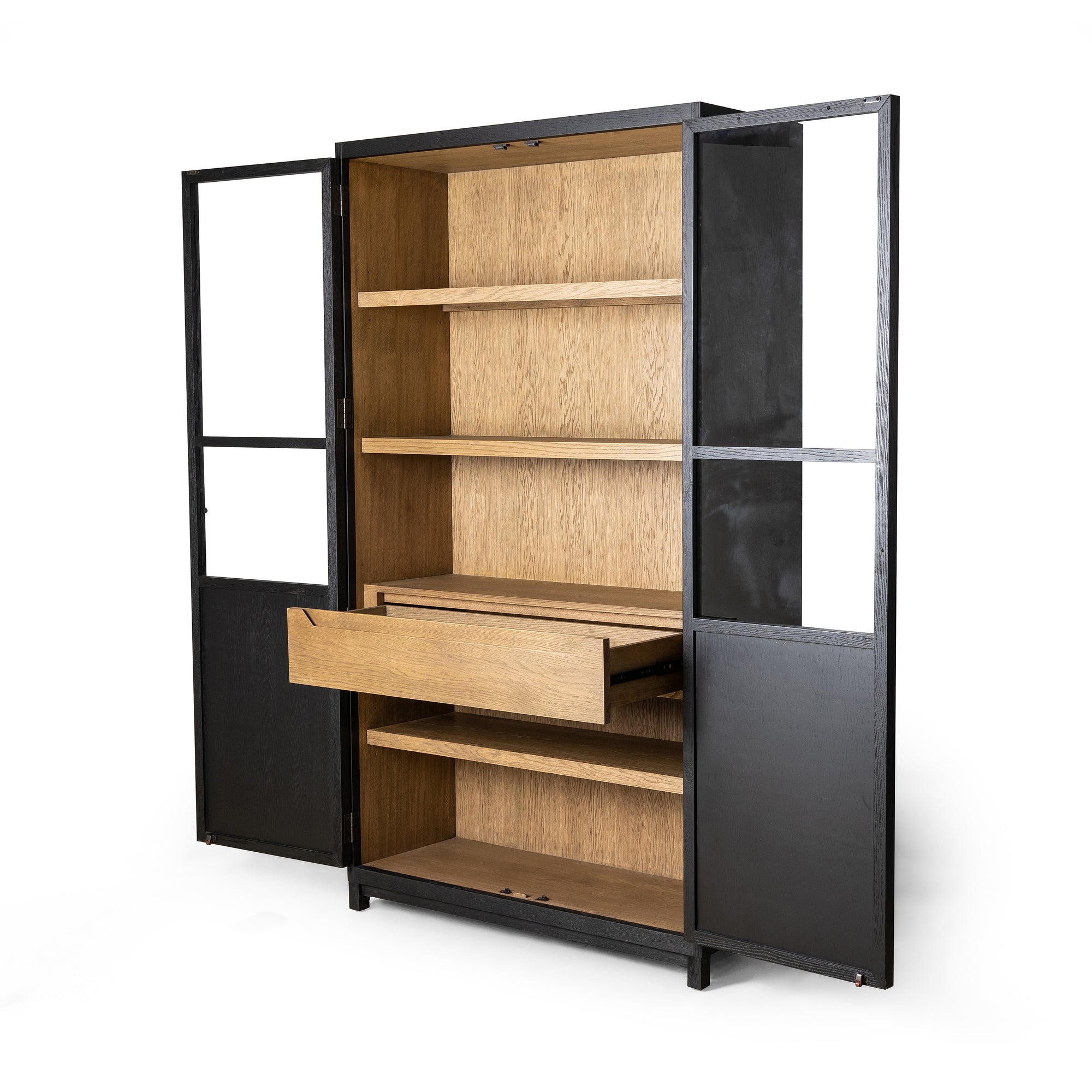 Millie Panel And Glass Door Cabinet-Cabinets + Bookshelves-StyleMeGHD
