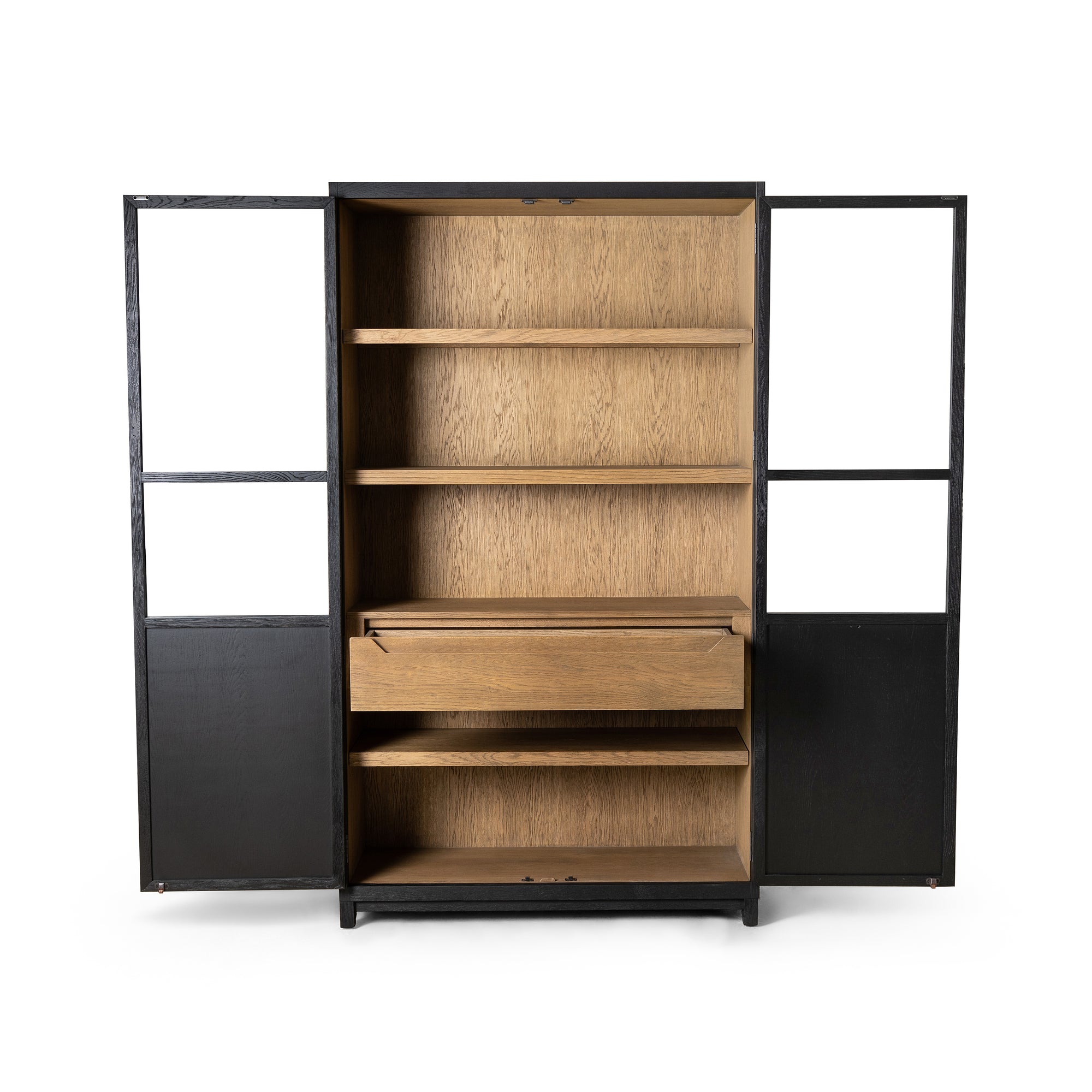 Millie Panel And Glass Door Cabinet-Cabinets + Bookshelves-StyleMeGHD