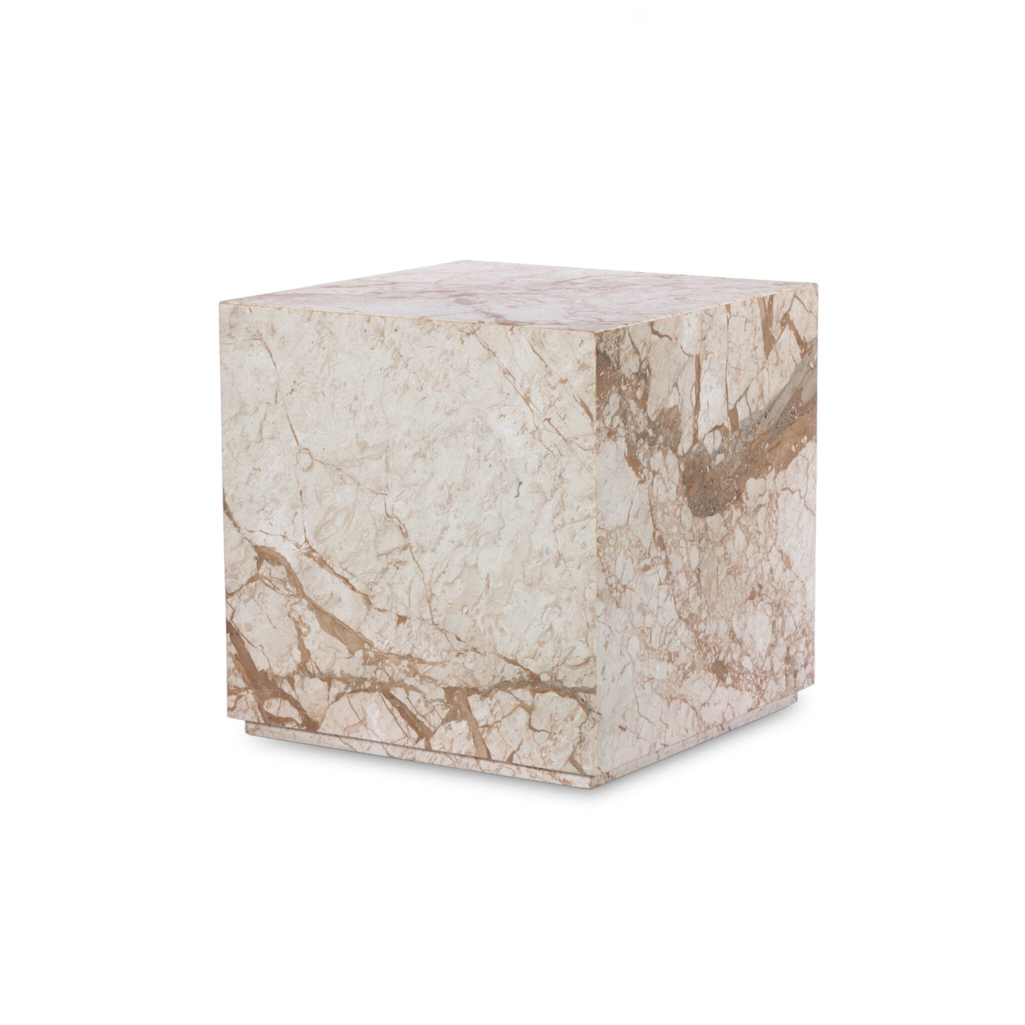 Lincoln Marble Plinth End Table