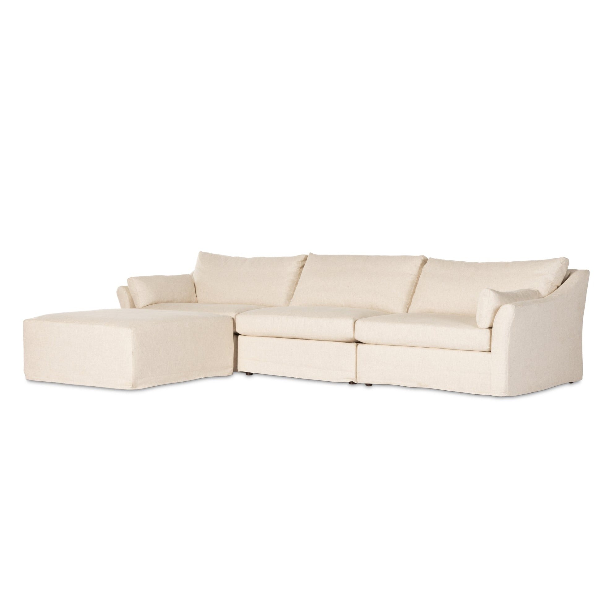 Delray 3-piece Slipcover Sectional