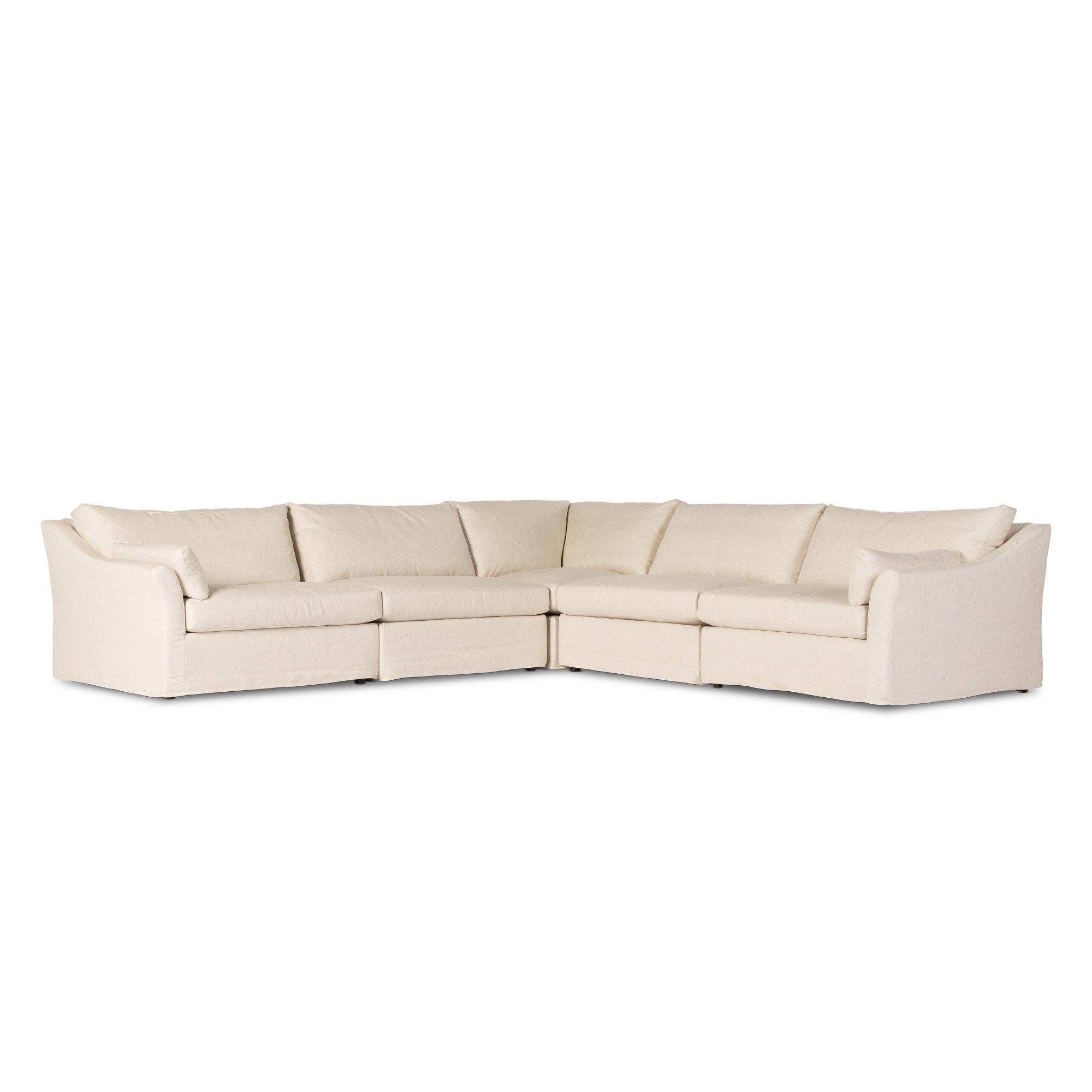 Delray 5pc Slipcover Sectional