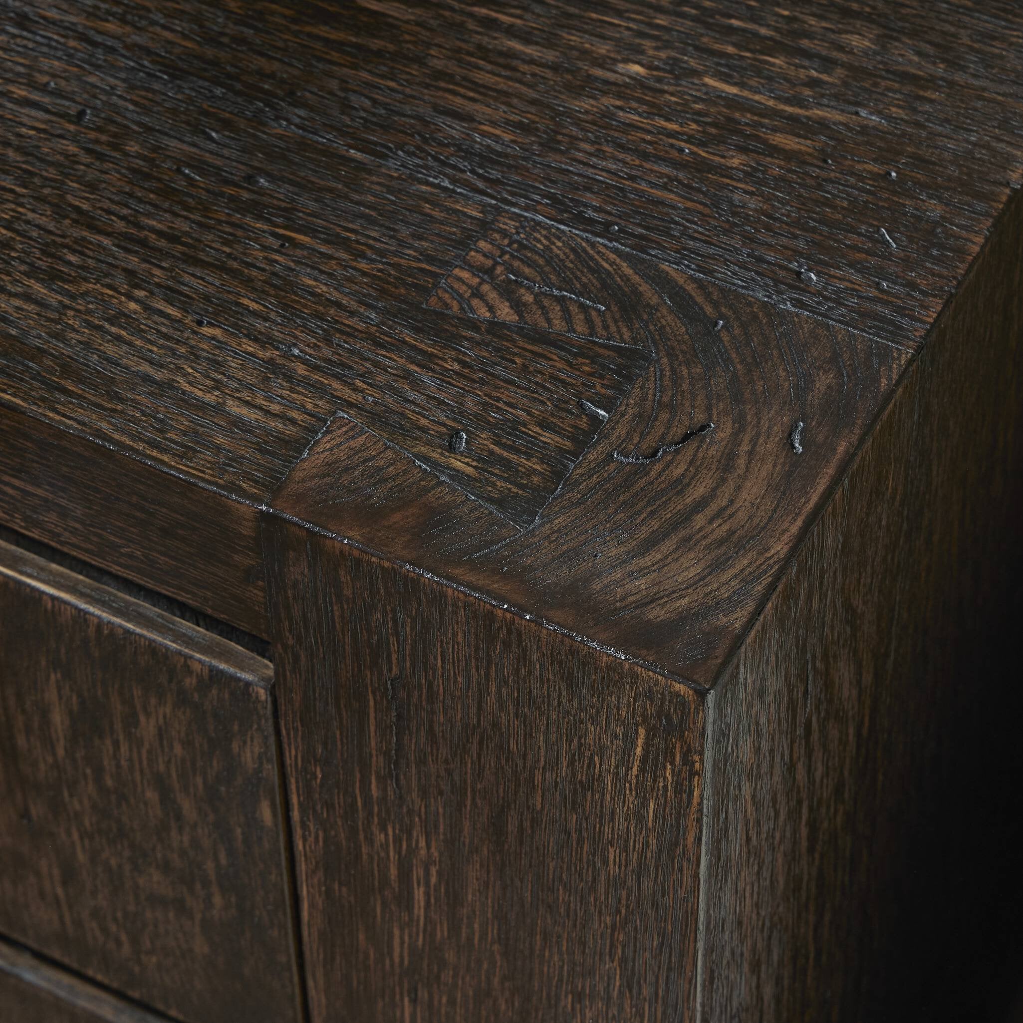 Adella Nightstand - Ebony Rustic Wormwood Oak - StyleMeGHD - Nightstands