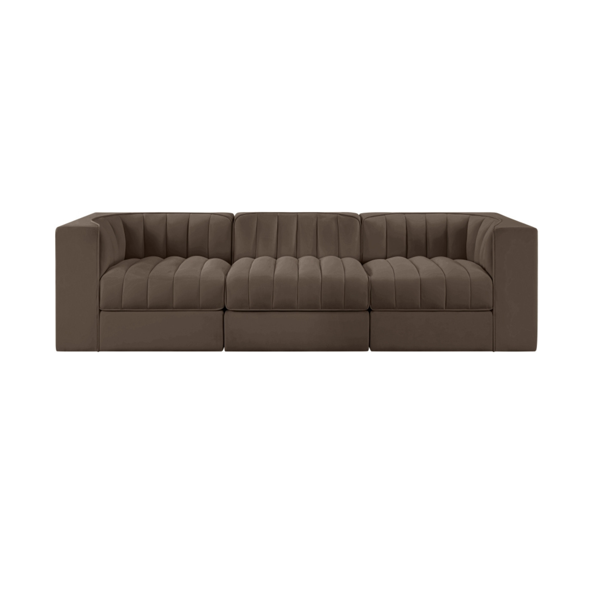 Rumina Velvet 3pc Modular Sofa