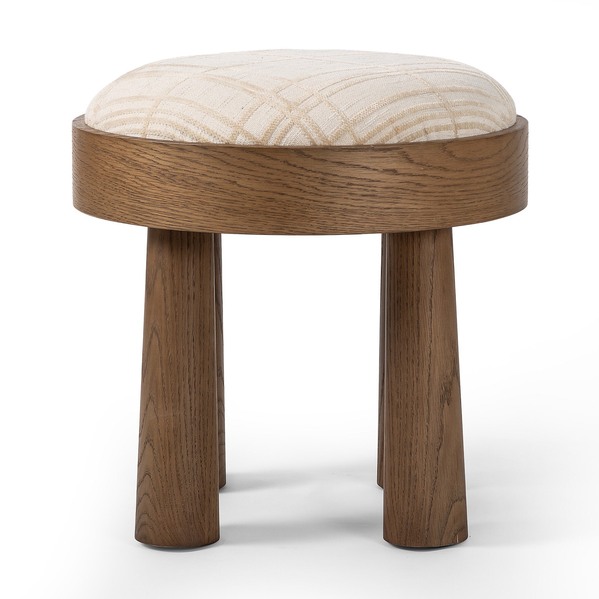Madera Accent Stool IVORY / NATURAL - StyleMeGHD - Ottomans, Benches + Poufs