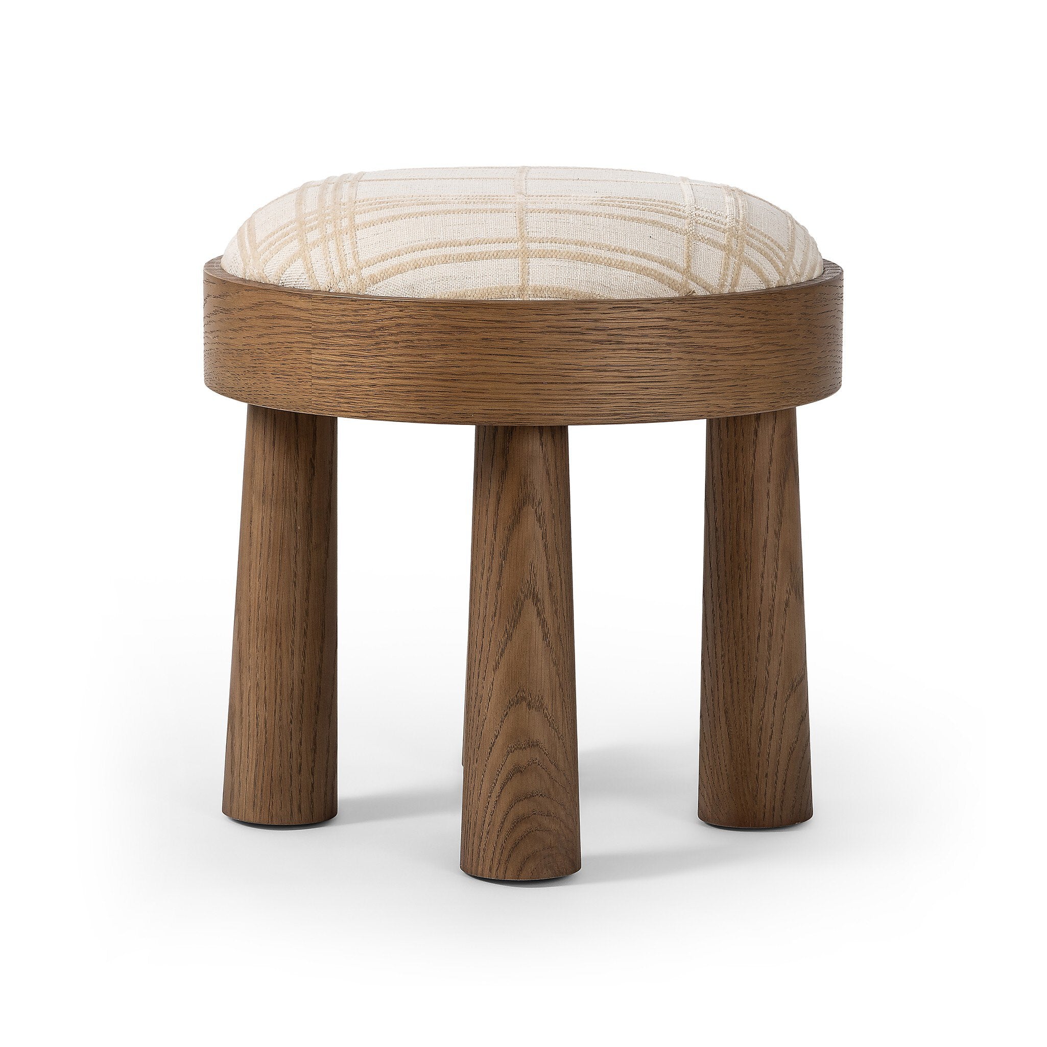 Madera Accent Stool IVORY / NATURAL - StyleMeGHD - Ottomans, Benches + Poufs