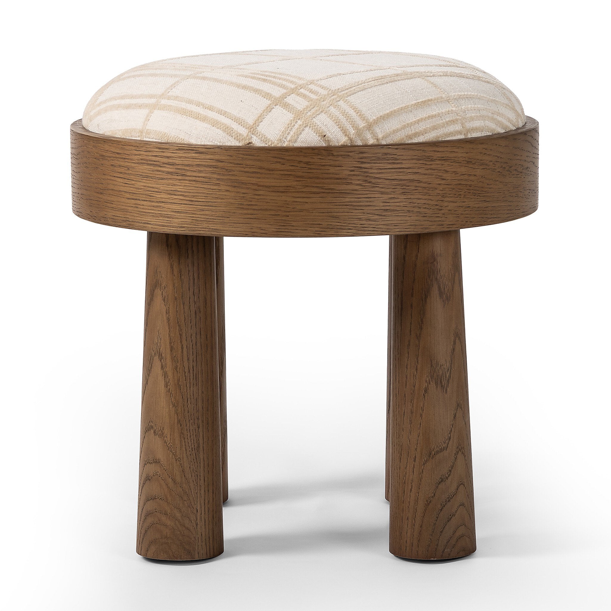 Madera Accent Stool IVORY / NATURAL - StyleMeGHD - Ottomans, Benches + Poufs