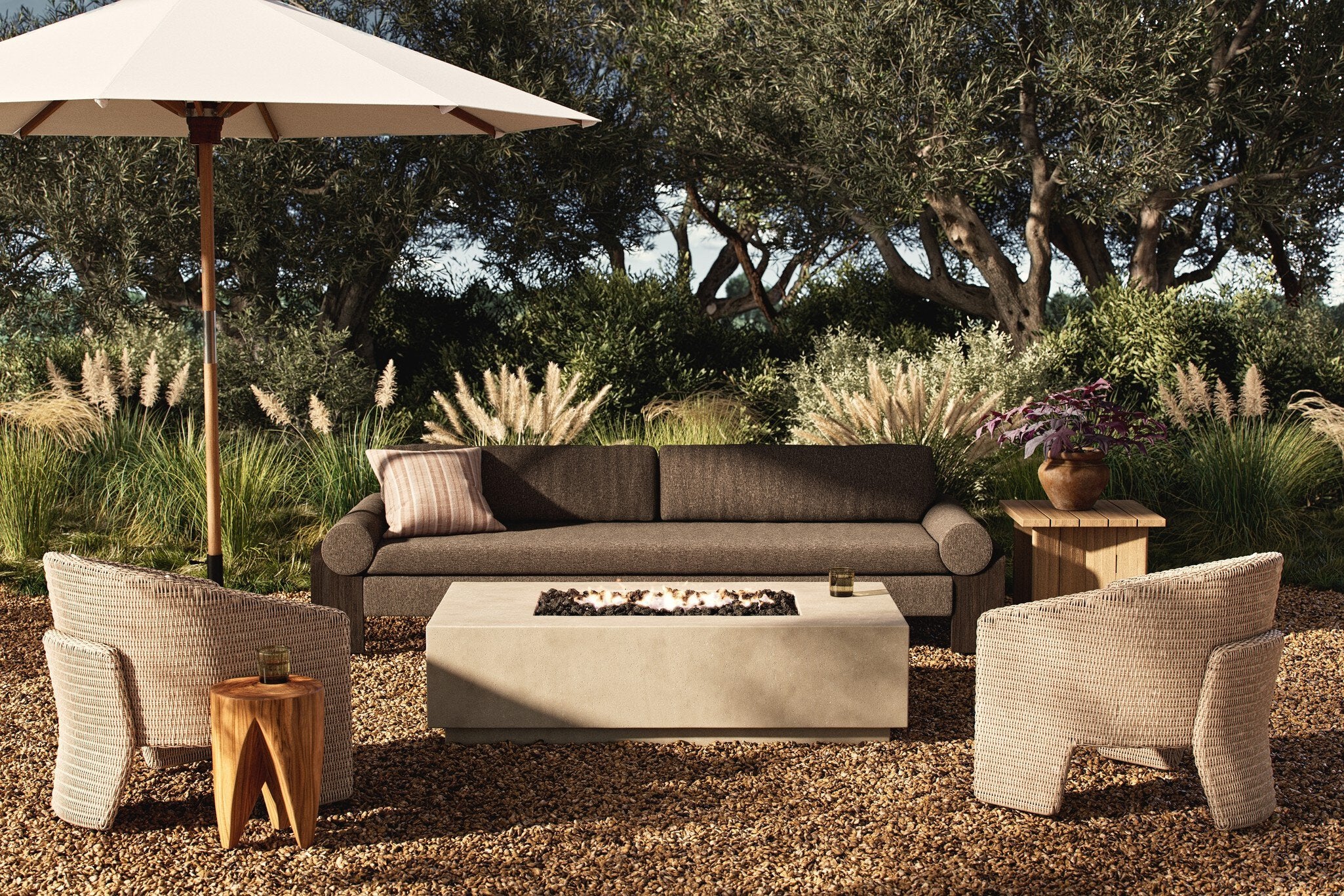 Nevada Outdoor Fire Table - StyleMeGHD - Outdoor Occasional Tables