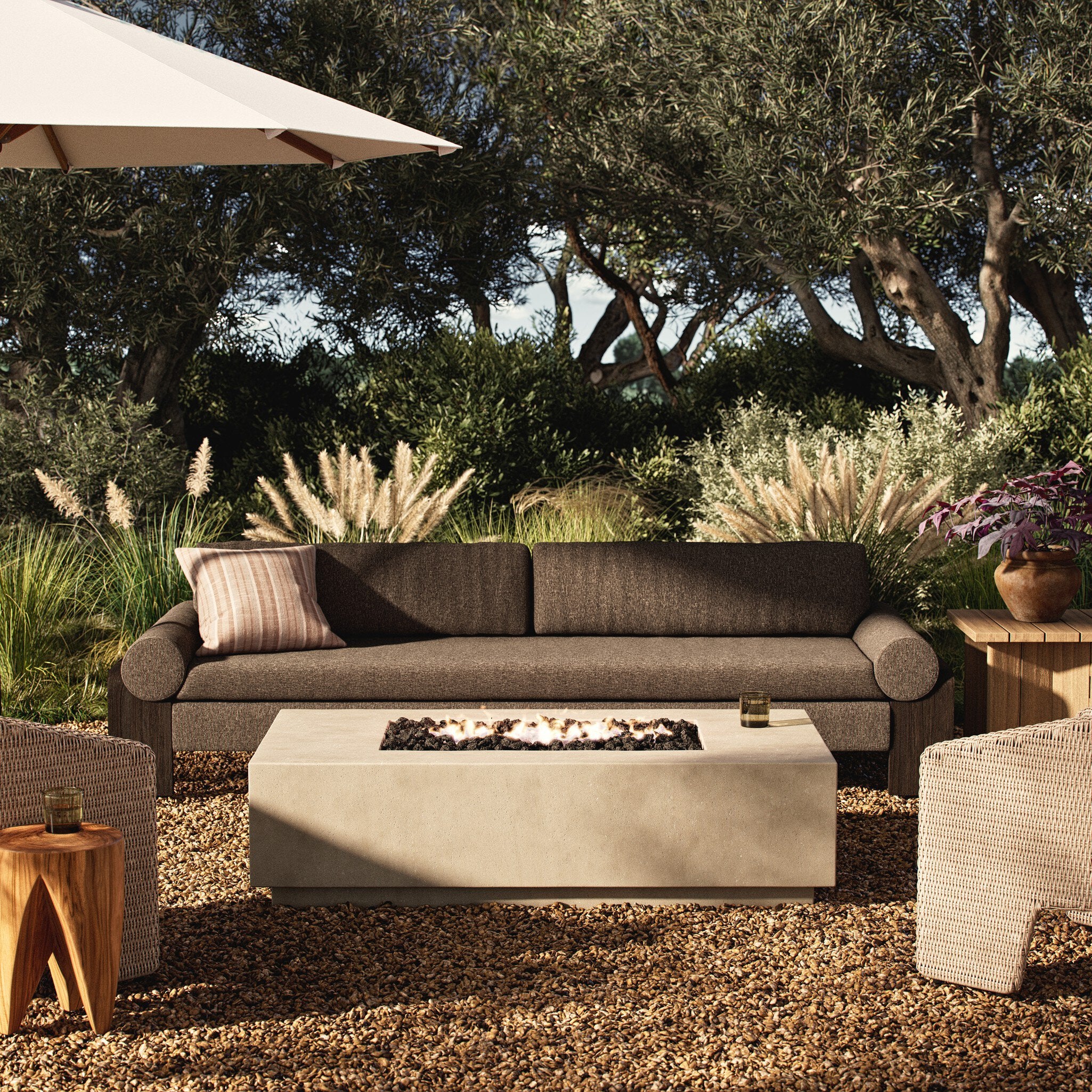 Nevada Outdoor Fire Table - StyleMeGHD - Outdoor Occasional Tables