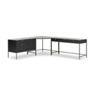 Trey Desk System With Wide Filing Cabinet