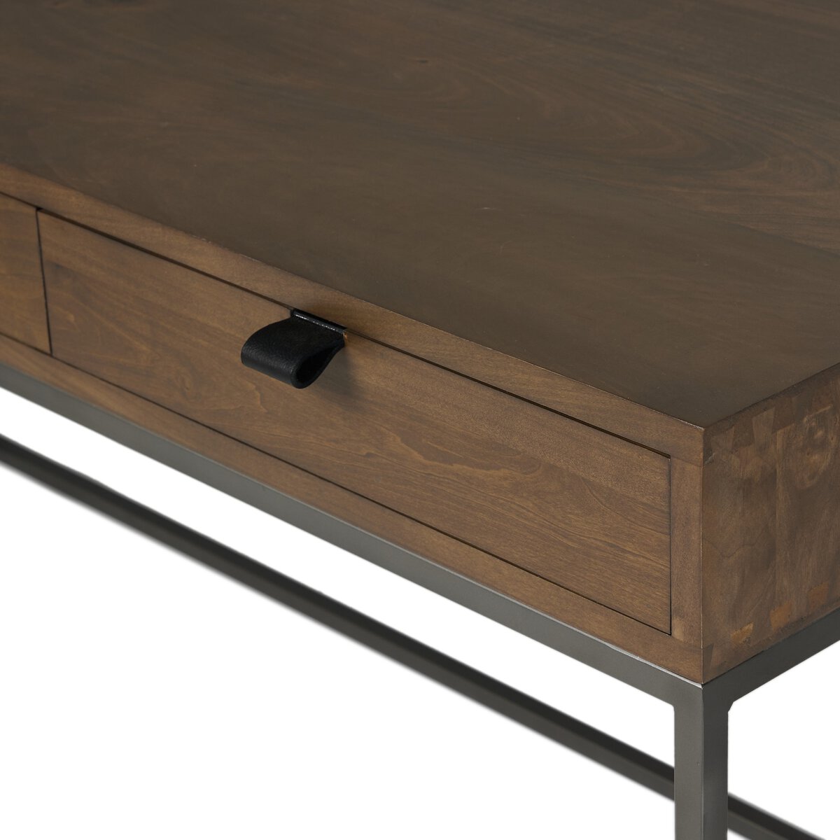 Trey Desk System With Wide Filing Cabinet