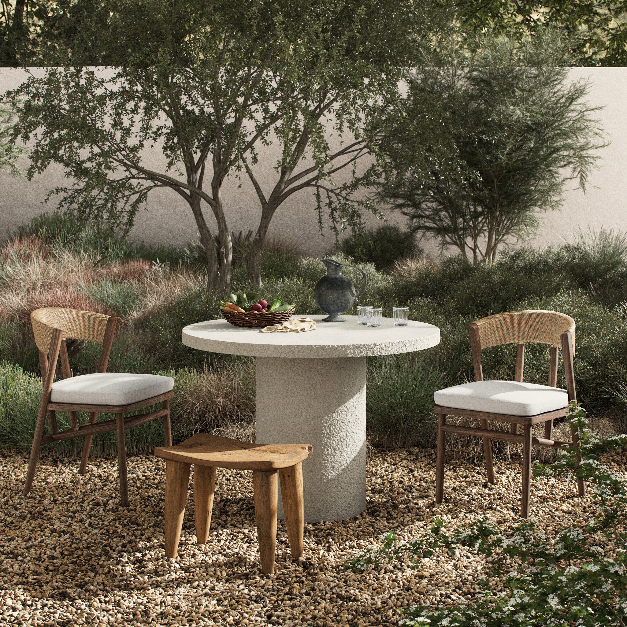 Otero Outdoor Round Dining Table-Outdoor Dining Tables-StyleMeGHD