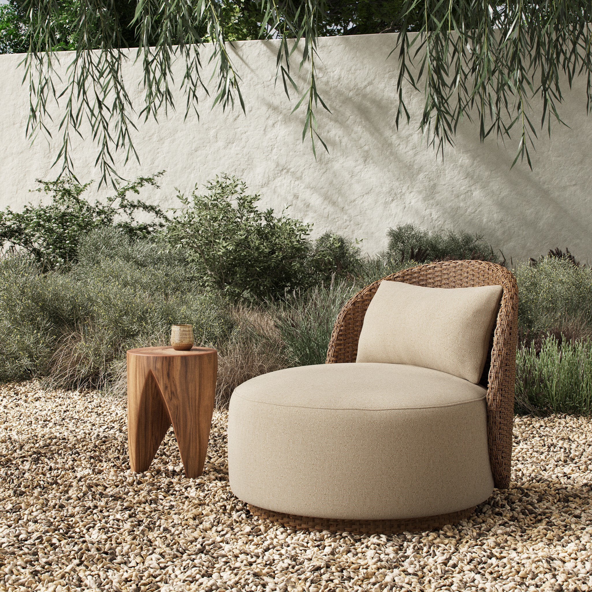 Quinn Outdoor Swivel Chair-StyleMeGHD