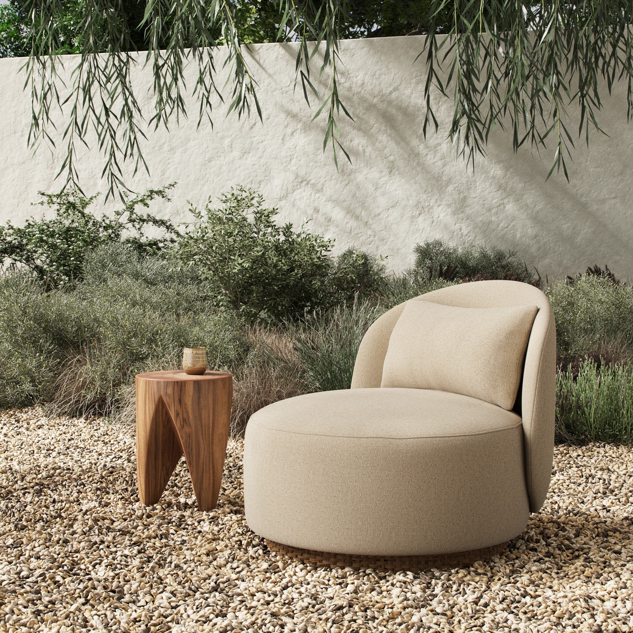 Moira Outdoor Swivel Chair
