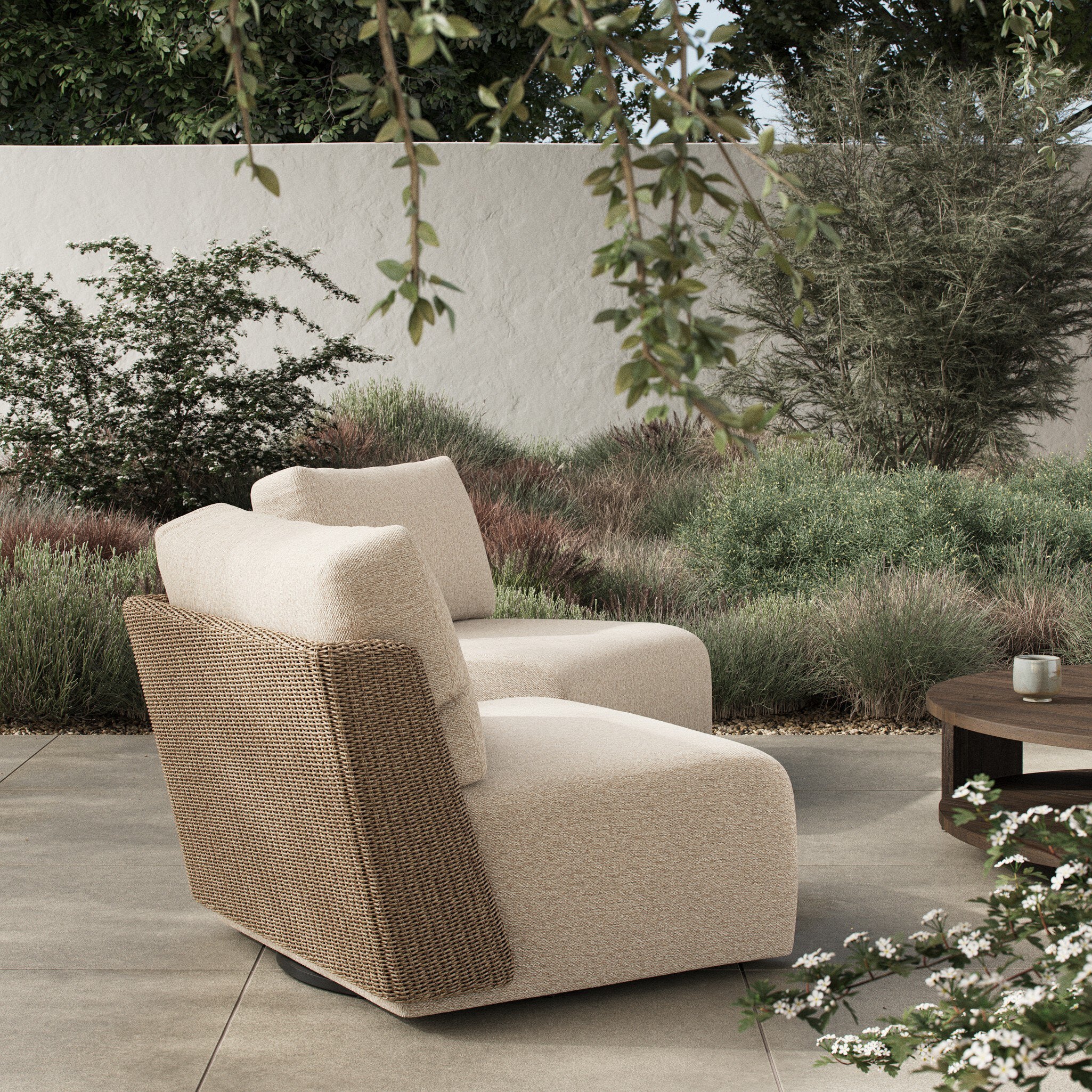 Sylvie Outdoor Swivel Chair-Outdoor Lounge Seating-StyleMeGHD