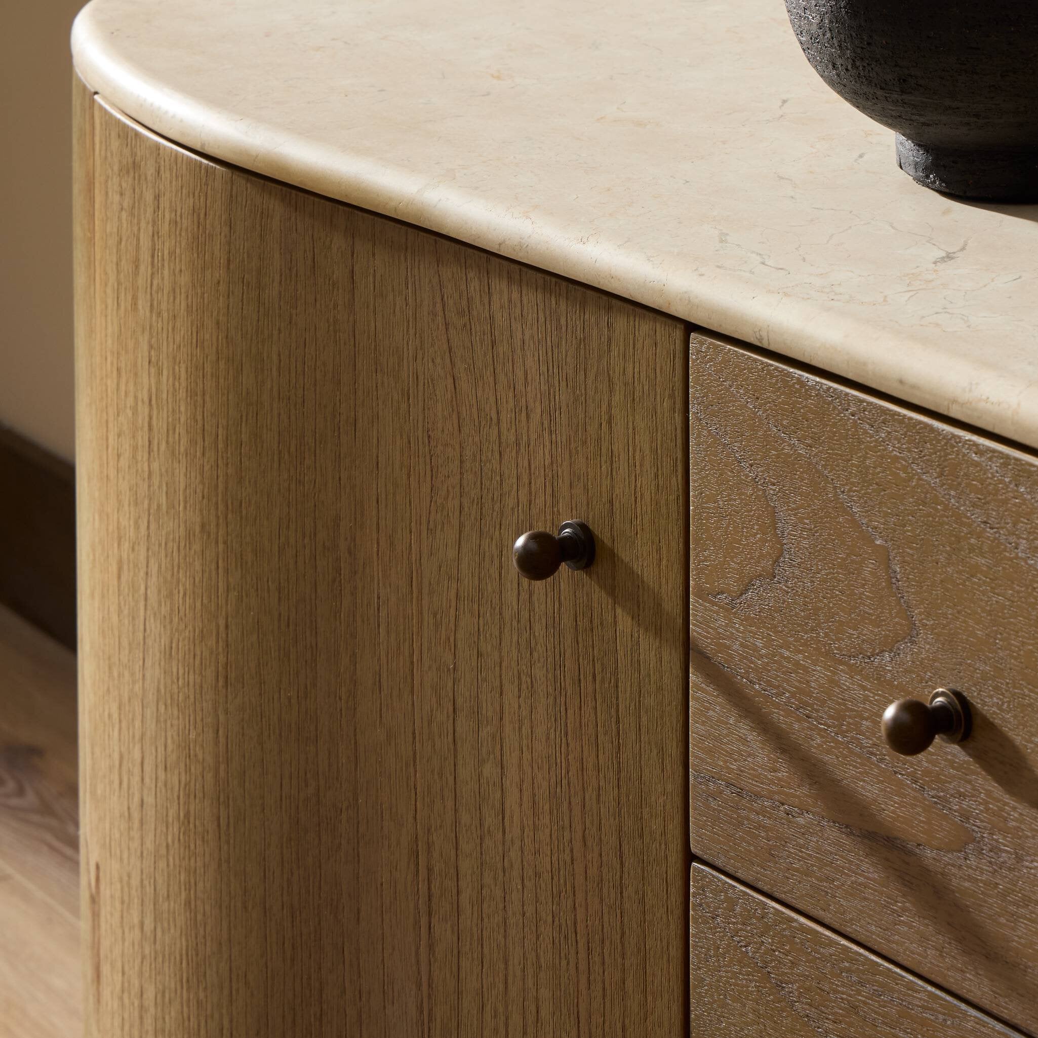 Caprice Media Console-Consoles + Sideboards-StyleMeGHD