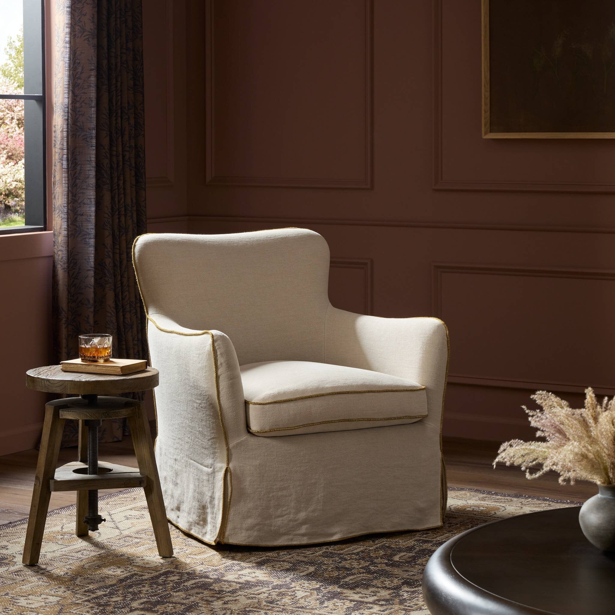 Divina Slipcover Swivel Chair - StyleMeGHD - Chairs