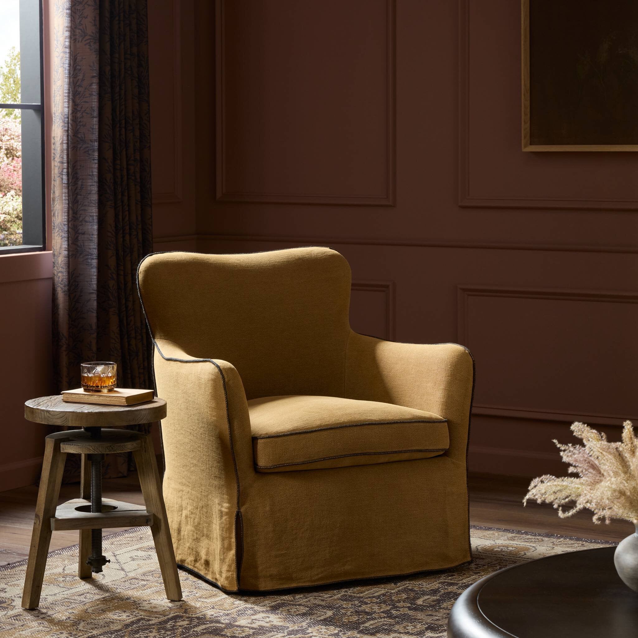 Divina Slipcover Swivel Chair