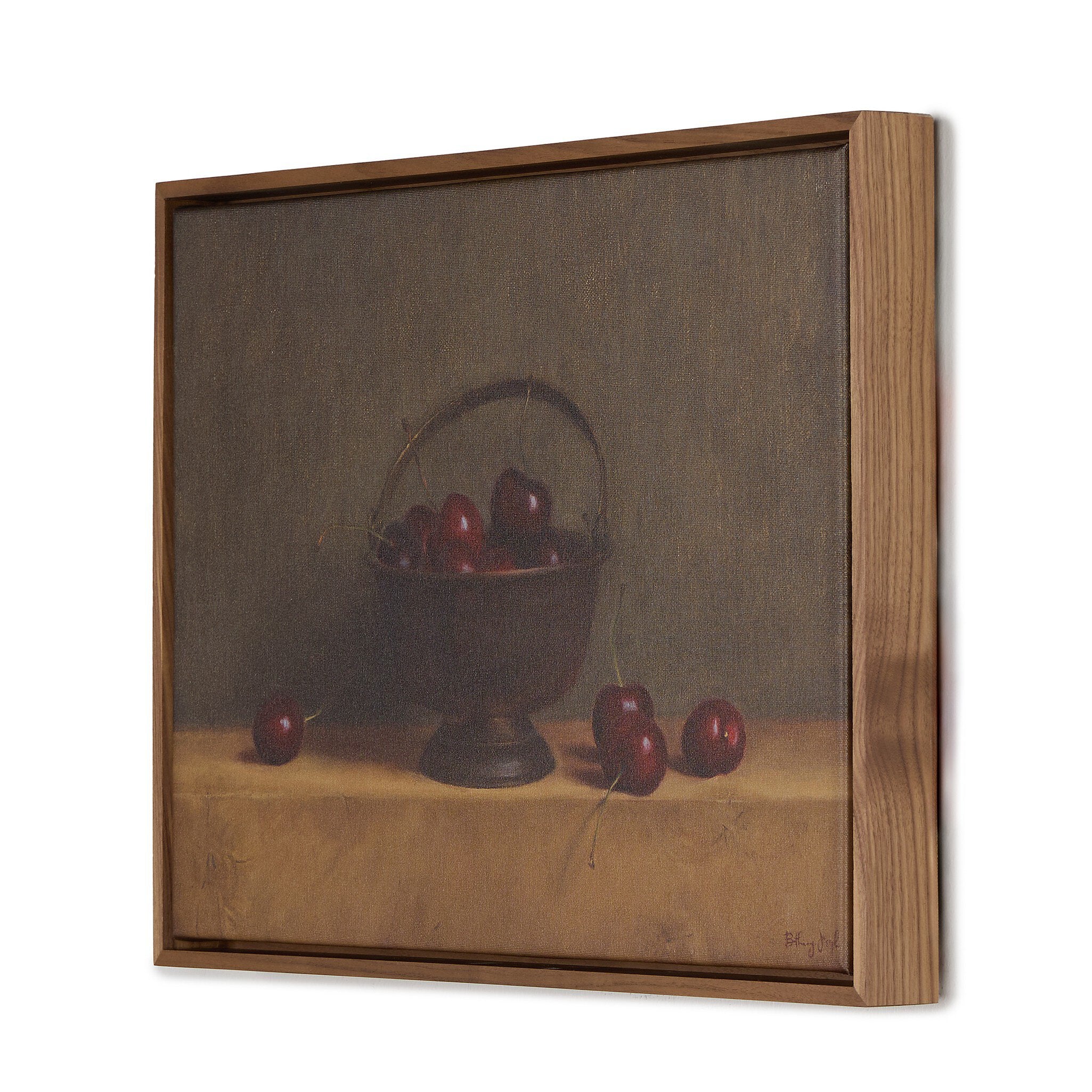 Red Cherries On Red Oak