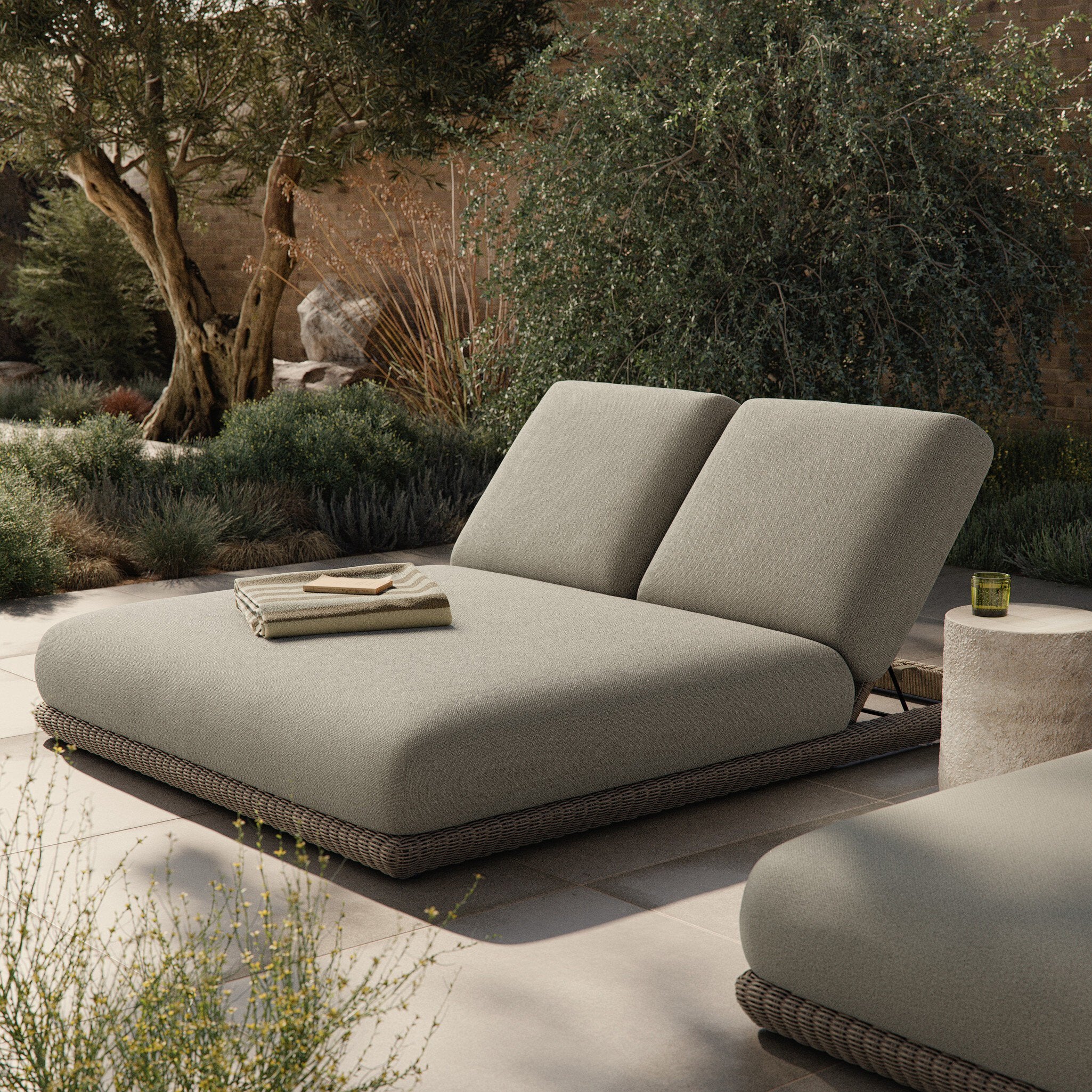 Elowen Outdoor Double Chaise - StyleMeGHD - Outdoor Lounge Seating