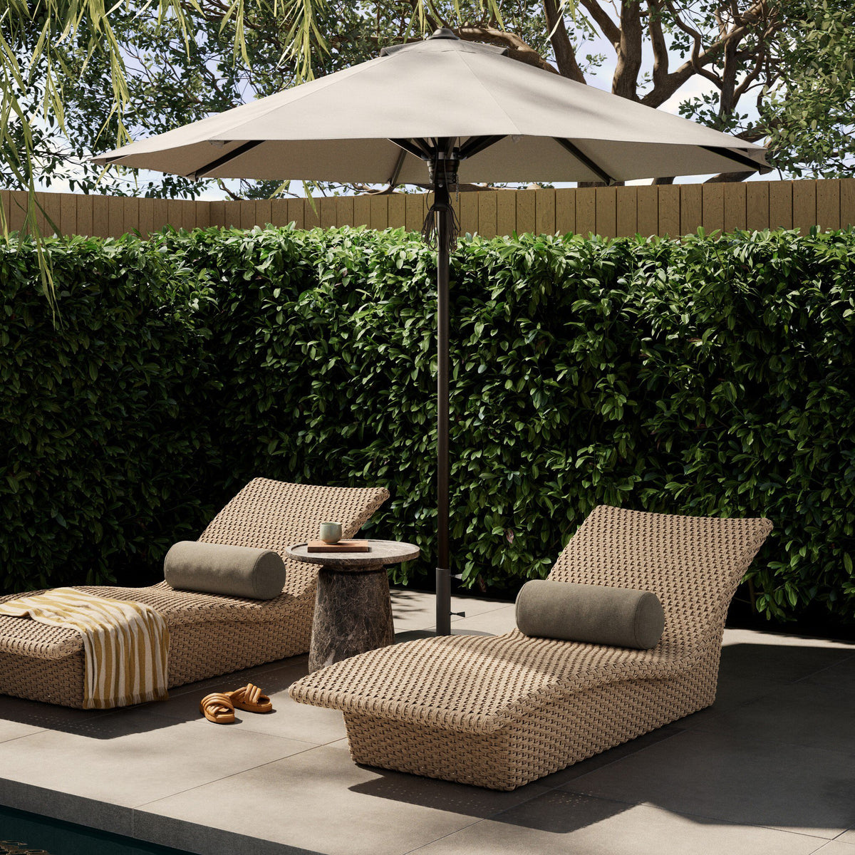 Glenn Outdoor Round Umbrella - StyleMeGHD - Outdoor Accessories