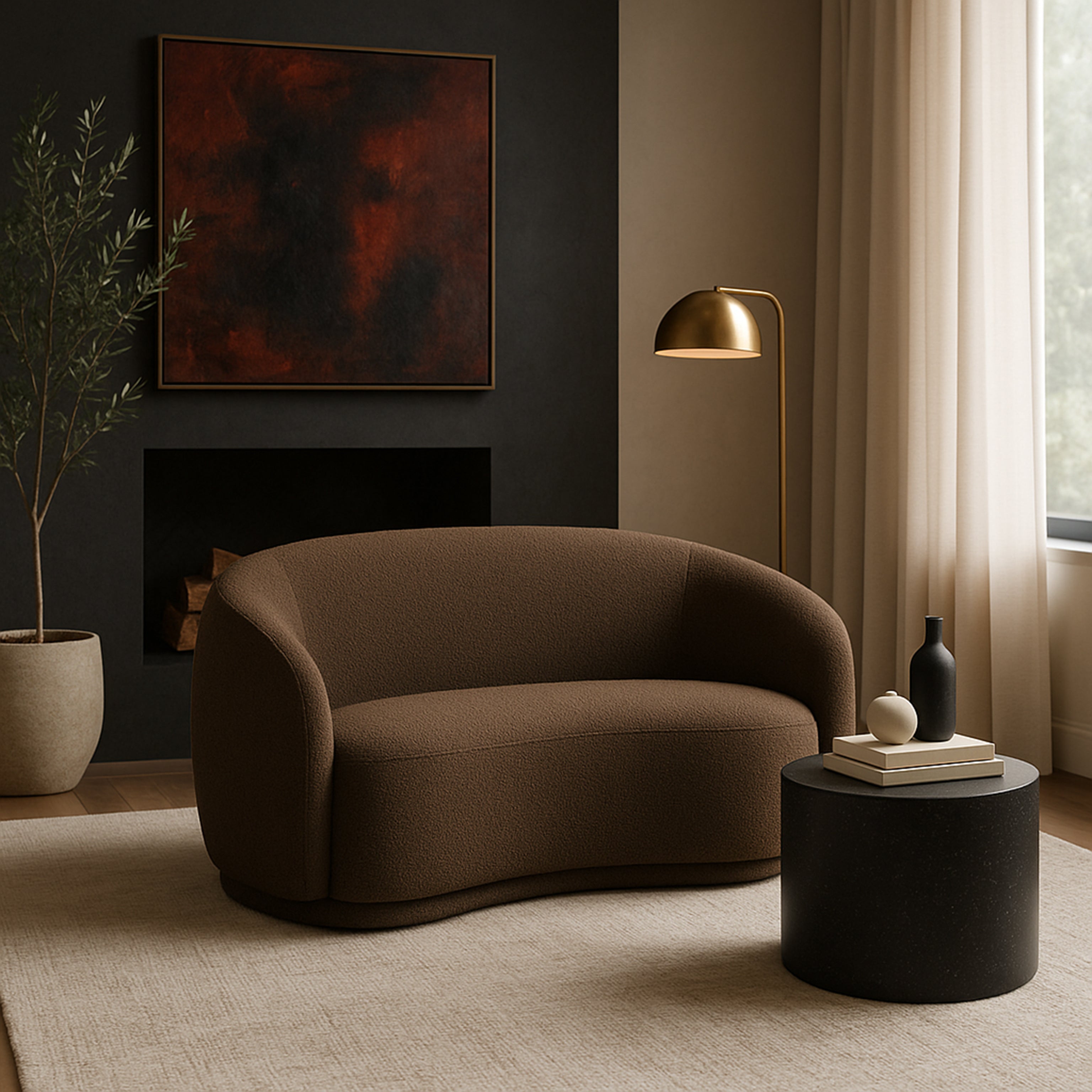 Veris Boucle Loveseat