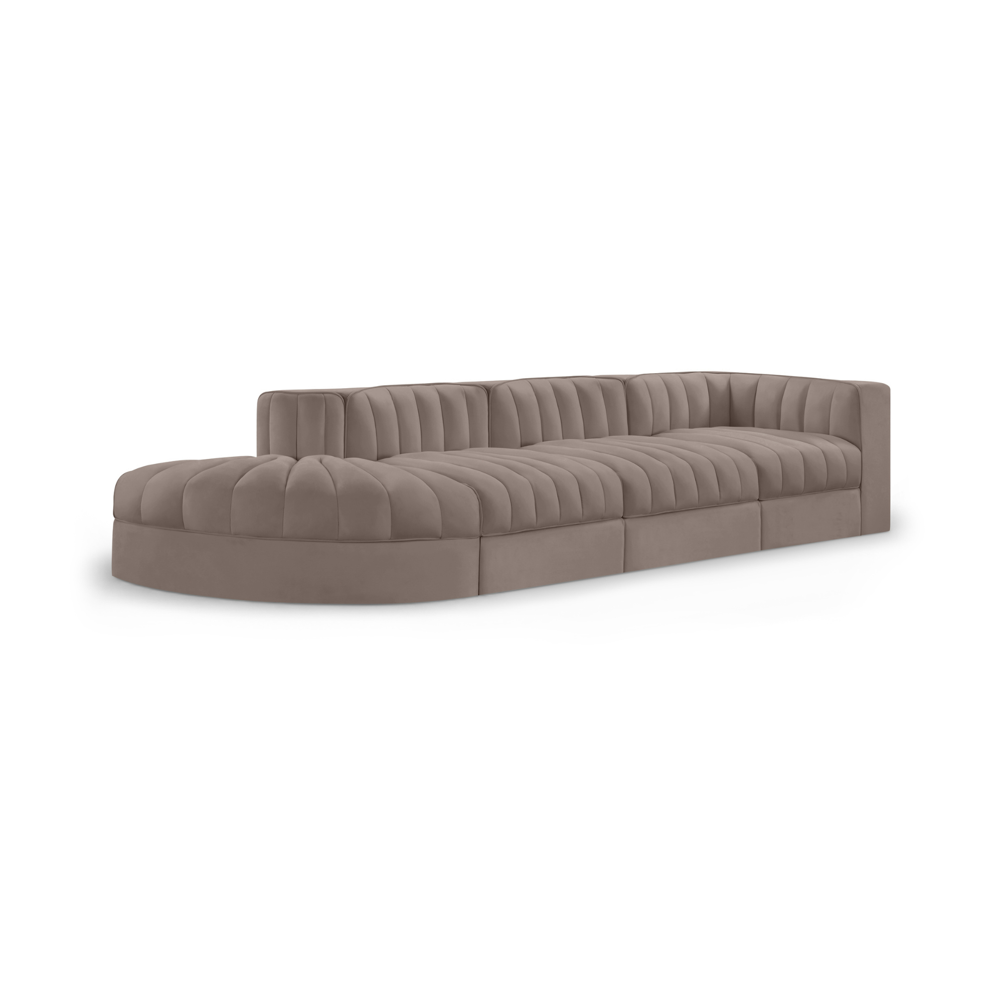 Rumina Velvet 4pc Modular Sectional