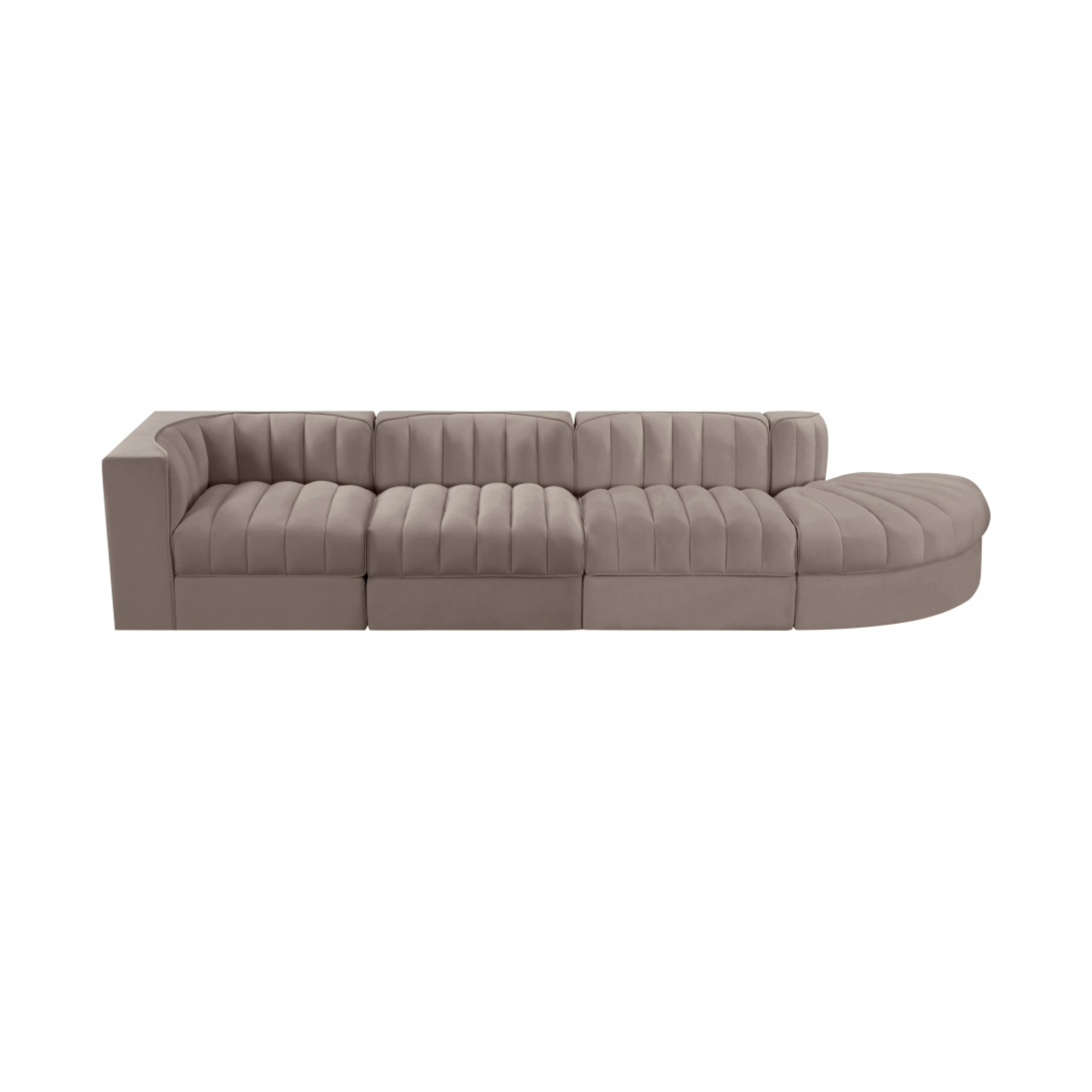 Rumina Velvet 4pc Modular Sectional