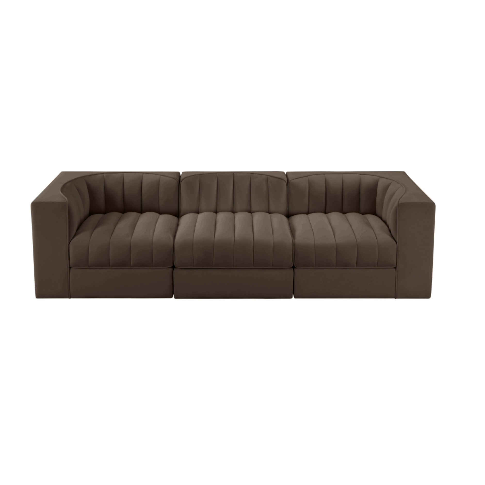 Rumina Velvet 3pc Modular Sofa