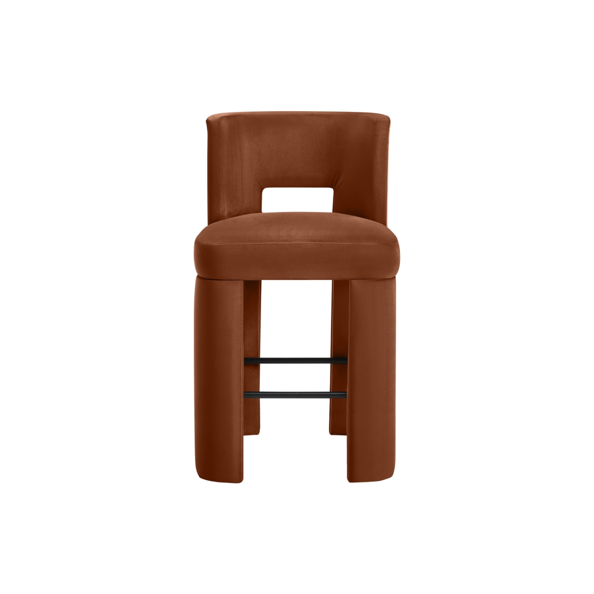 Zylo Velvet Bar Stool, Set of 2