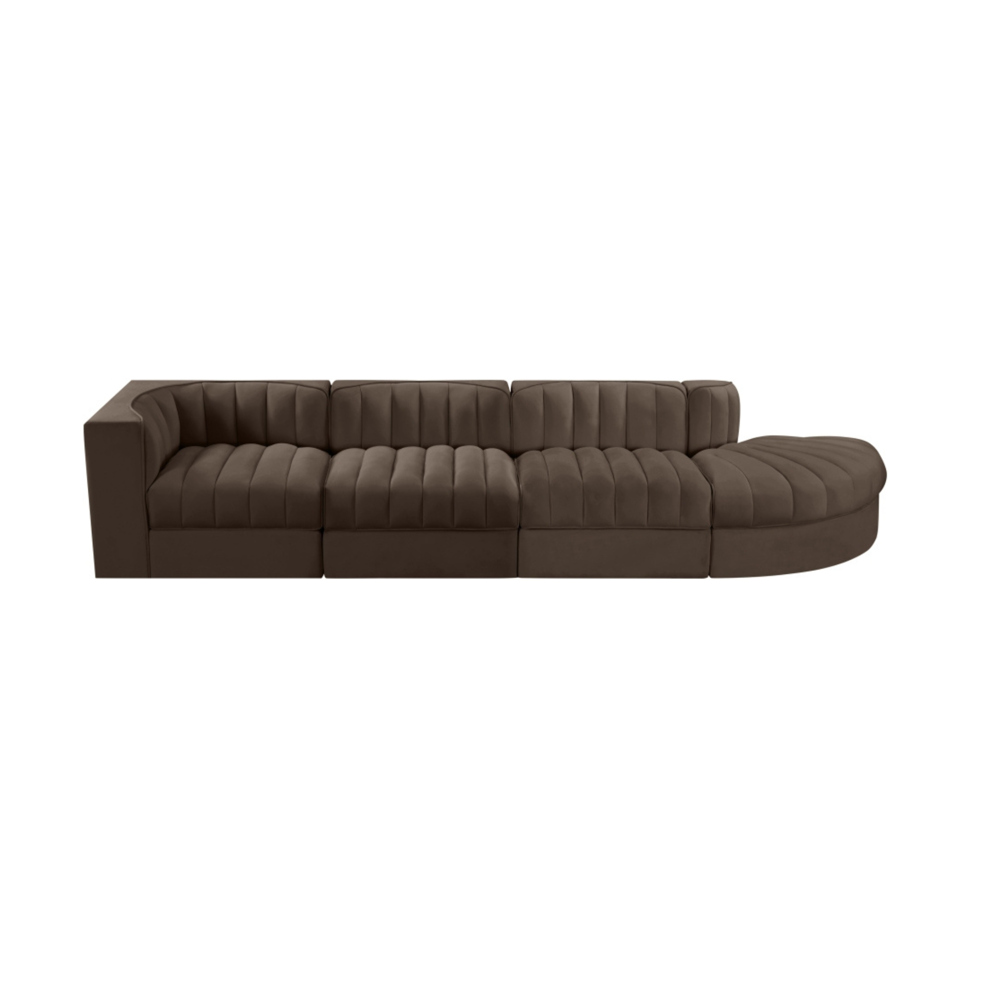 Rummia Velvet 3pc Modular Sofa