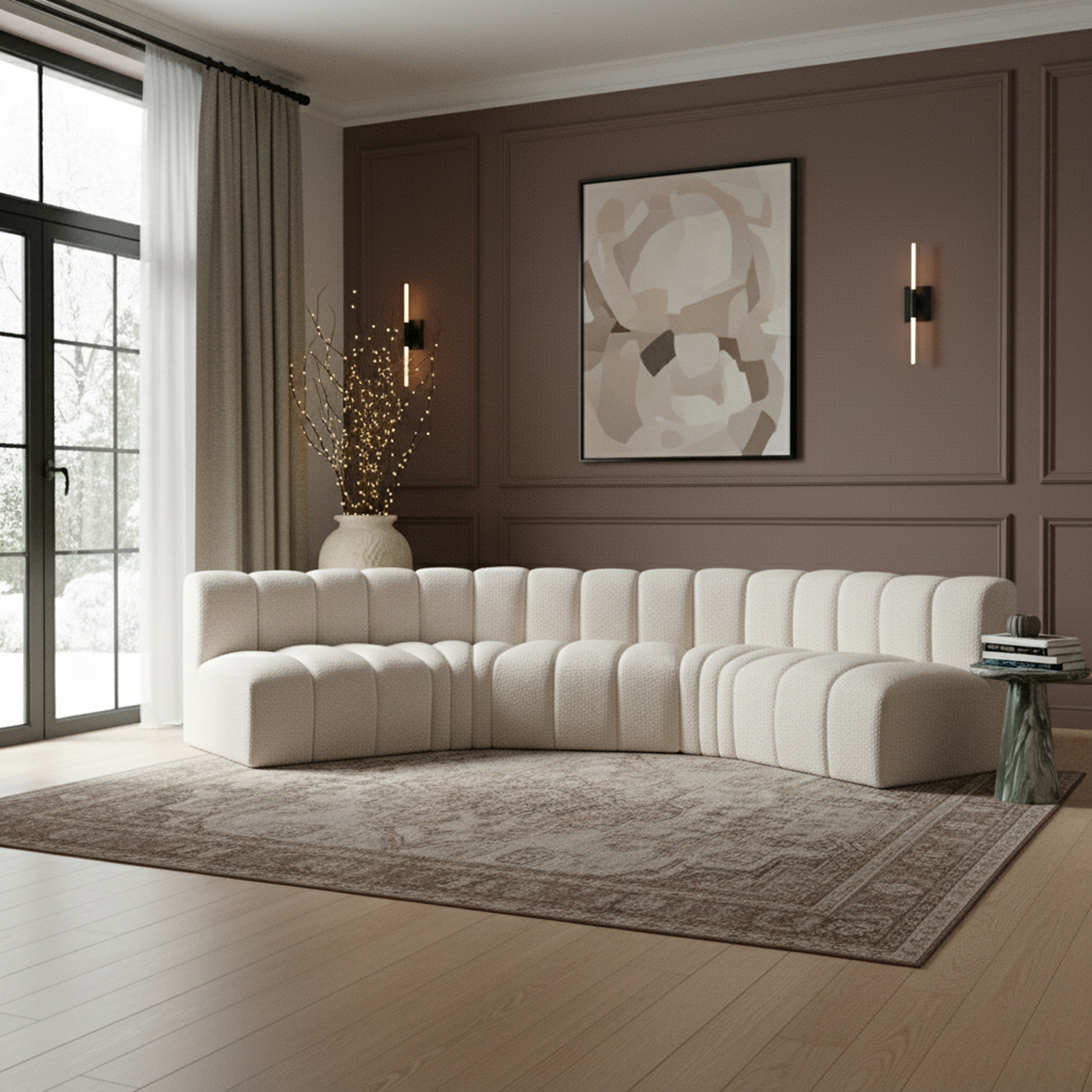 Arcelle Boucle 5pc Modular Sectional