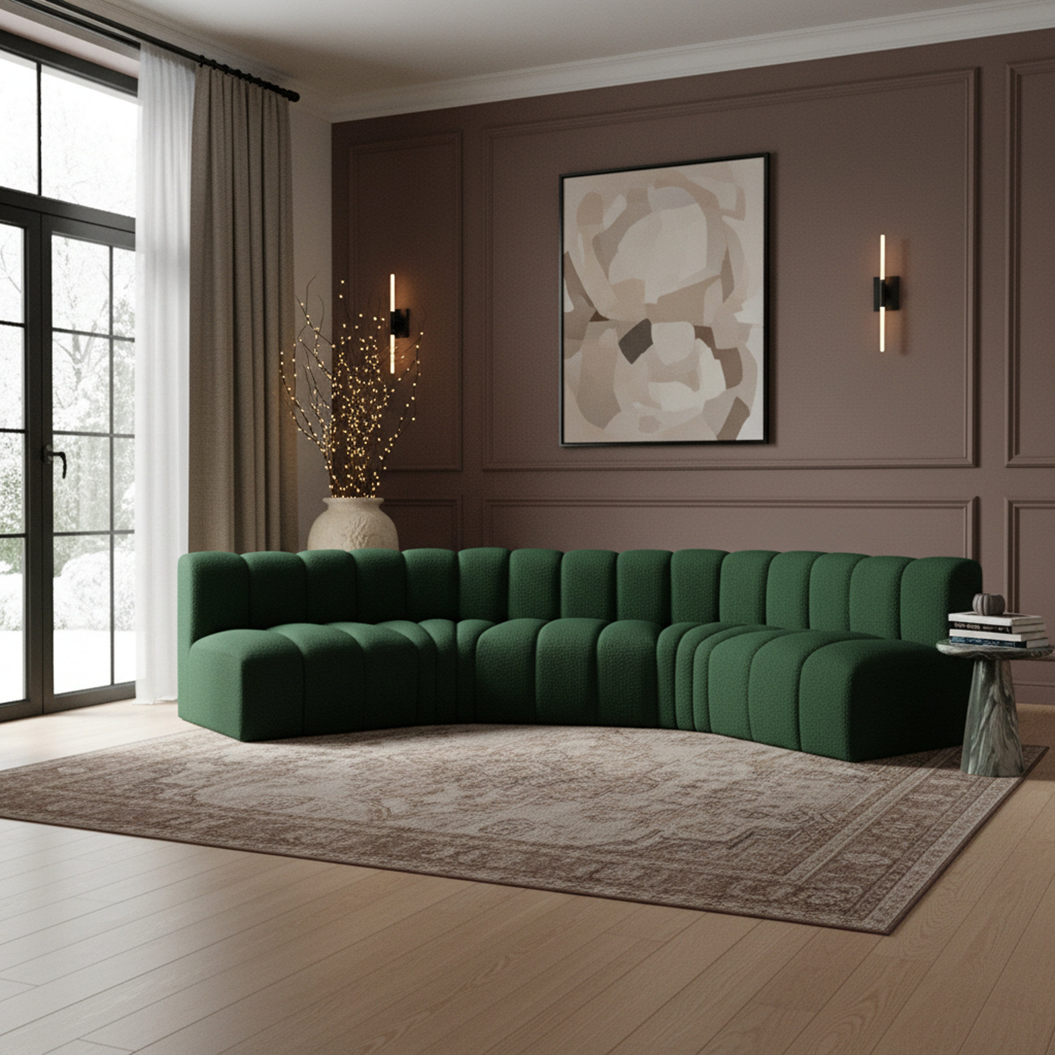 Arcelle Boucle 5pc Modular Sectional