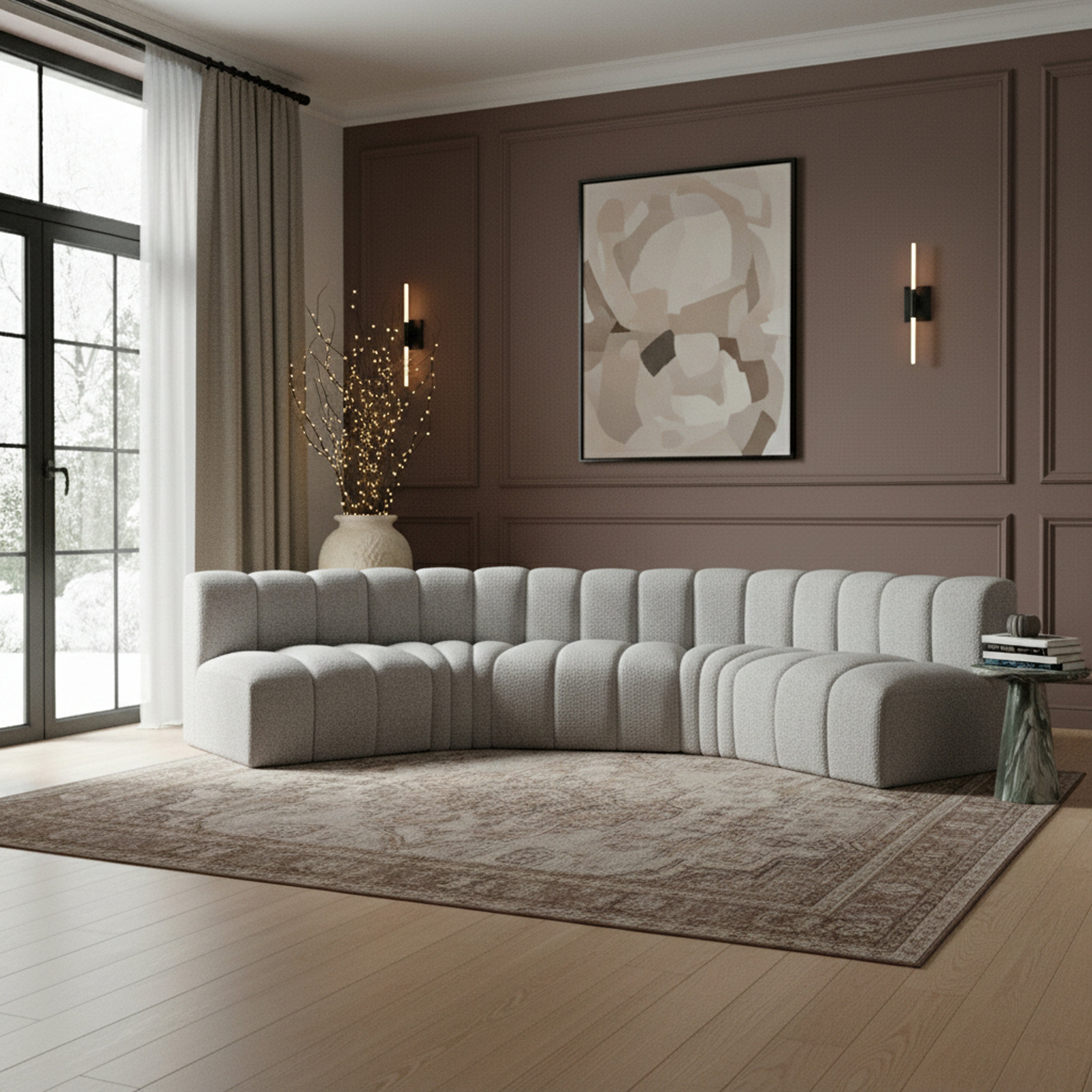 Arcelle Boucle 5pc Modular Sectional