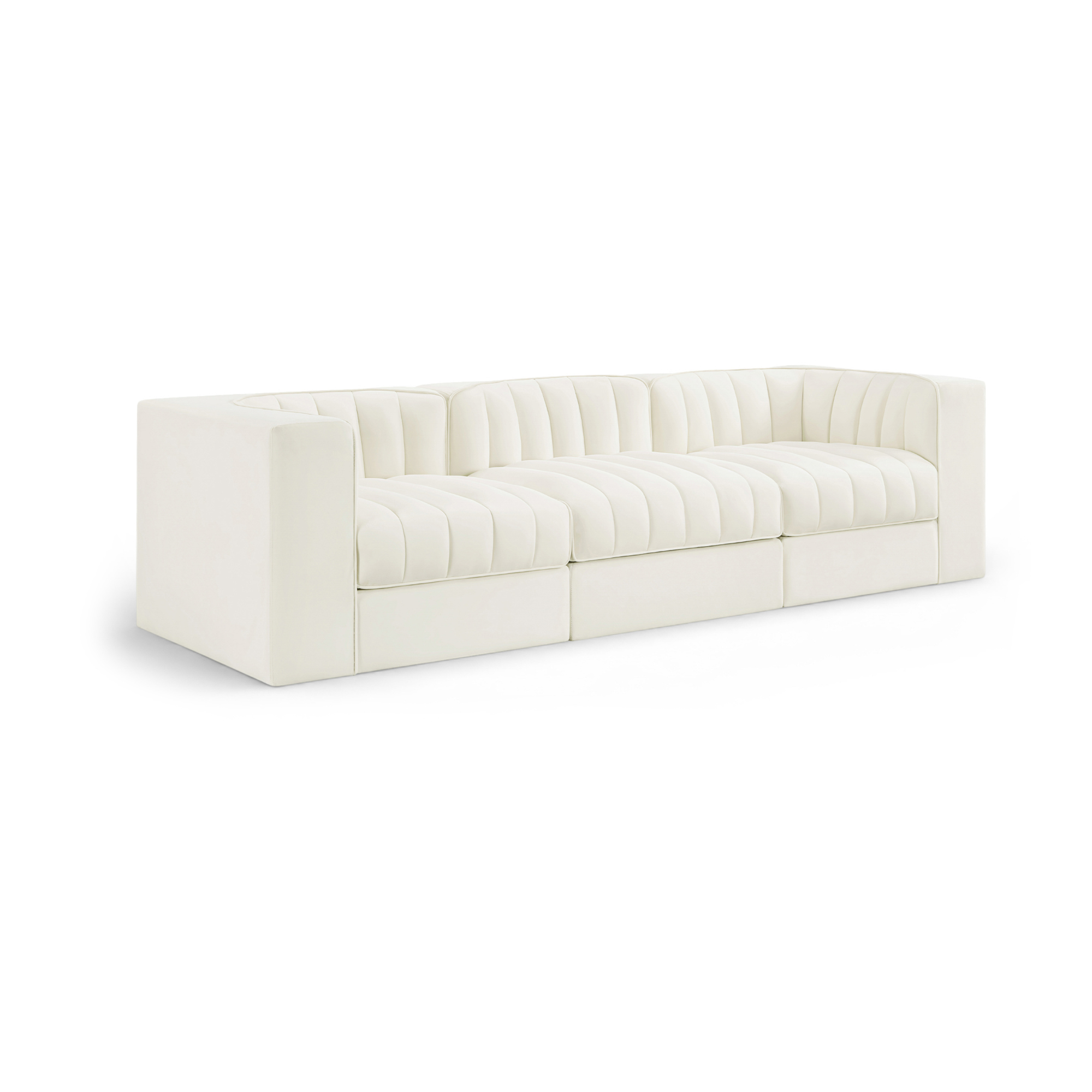 Rumina Velvet 3pc Modular Sofa