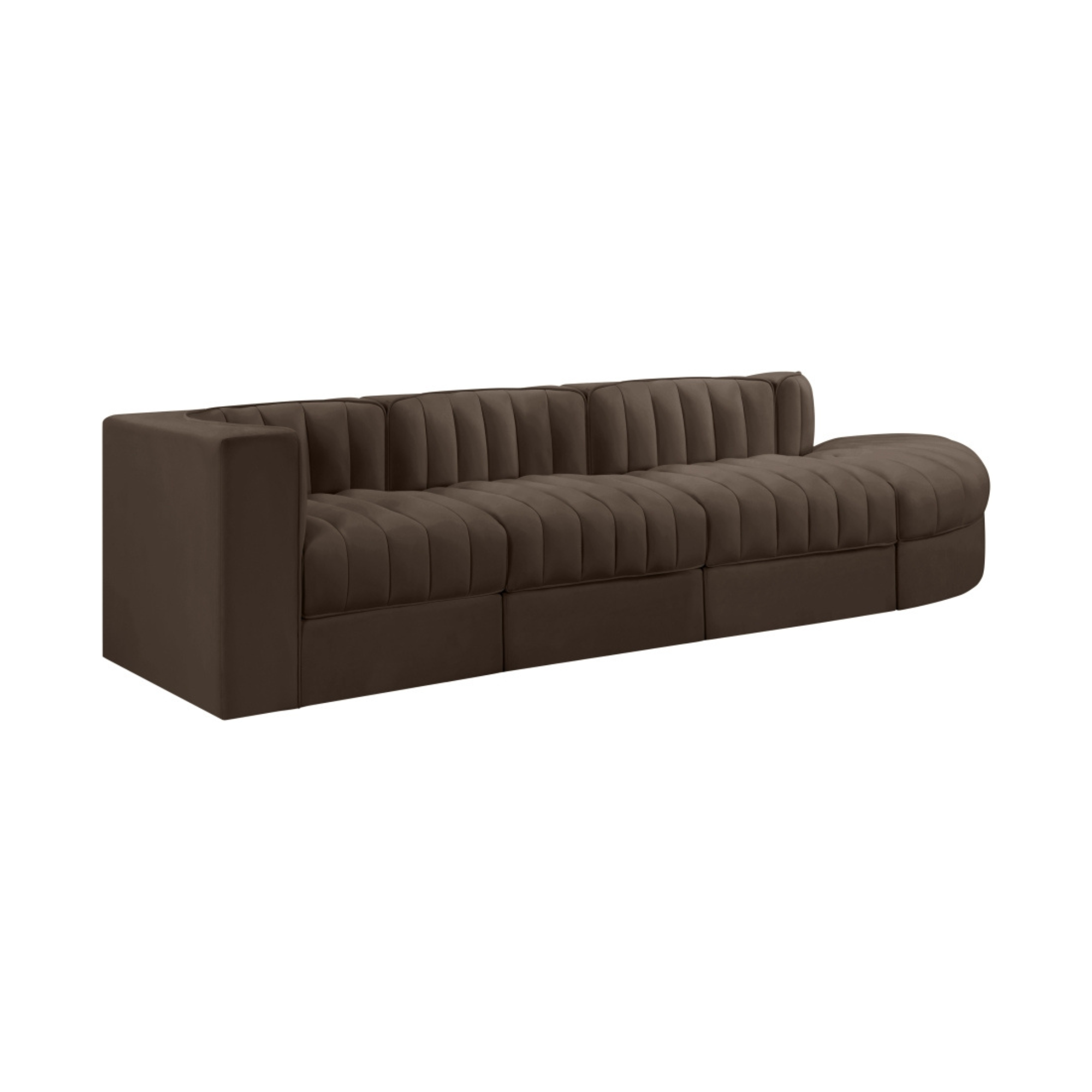 Rummia Velvet 3pc Modular Sofa